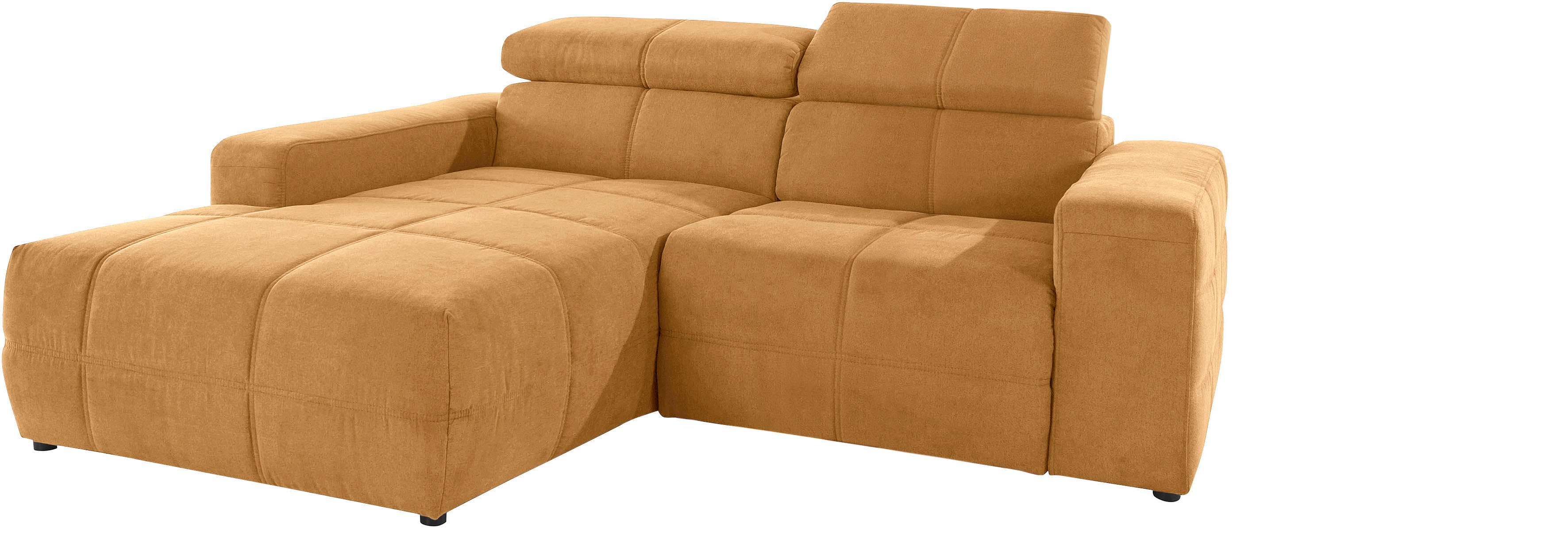 Thumbnail - DOMO collection Ecksofa "Brandon B/T/H: 214/100/80 cm, L-Form", Mit Kopfteilverstellung, auch in Leder und Cord, L-Form