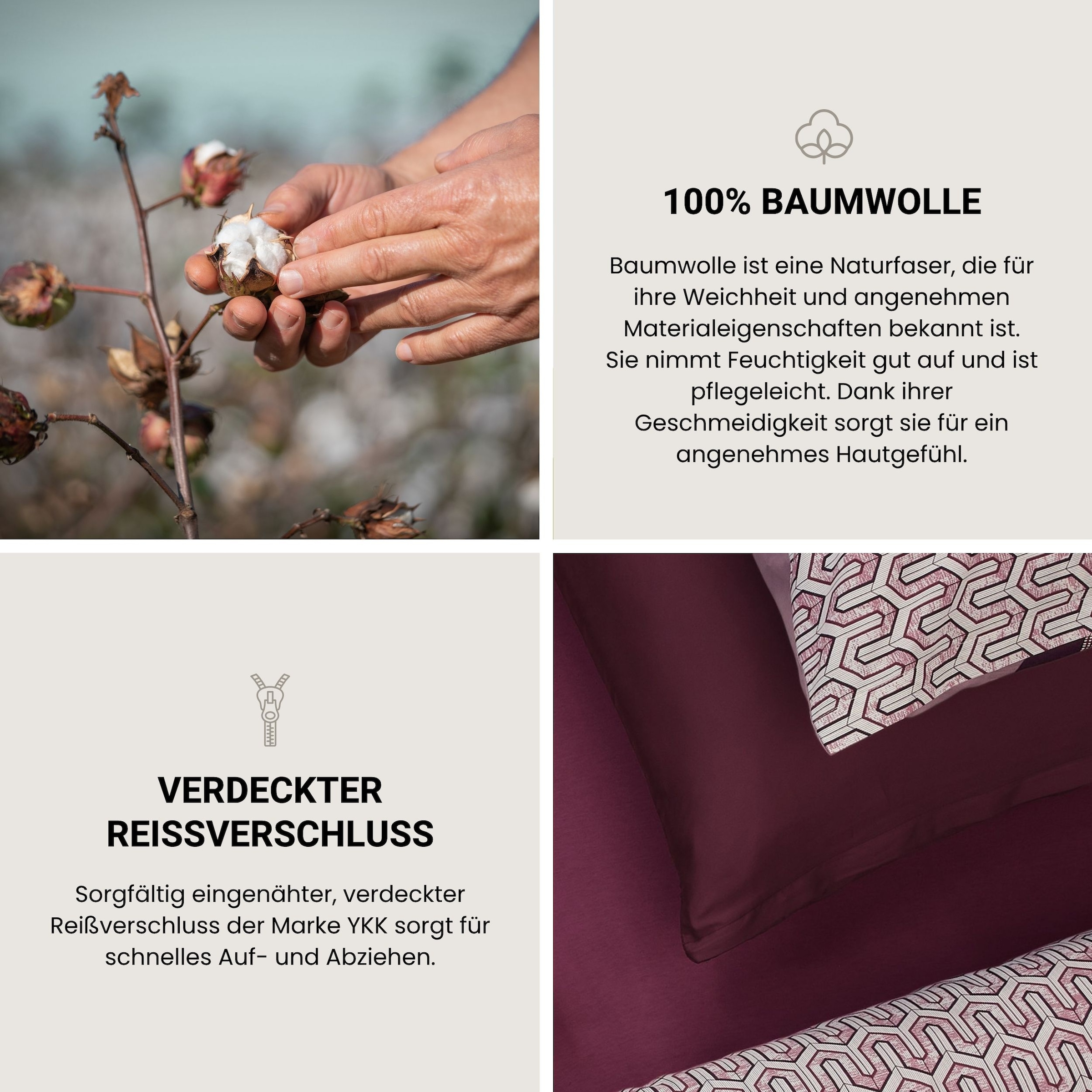 Schiesser Bettwäsche »Siena aus weicher Baumwolle mit aufwendigem Muster« 2 Stk. OEKO-TEX® MADE IN GREEN