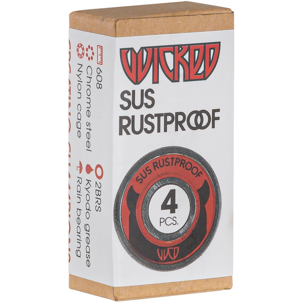 Wicked Kugellager »SUS Rustproof 4-pack«, (Packung, 4 St.)