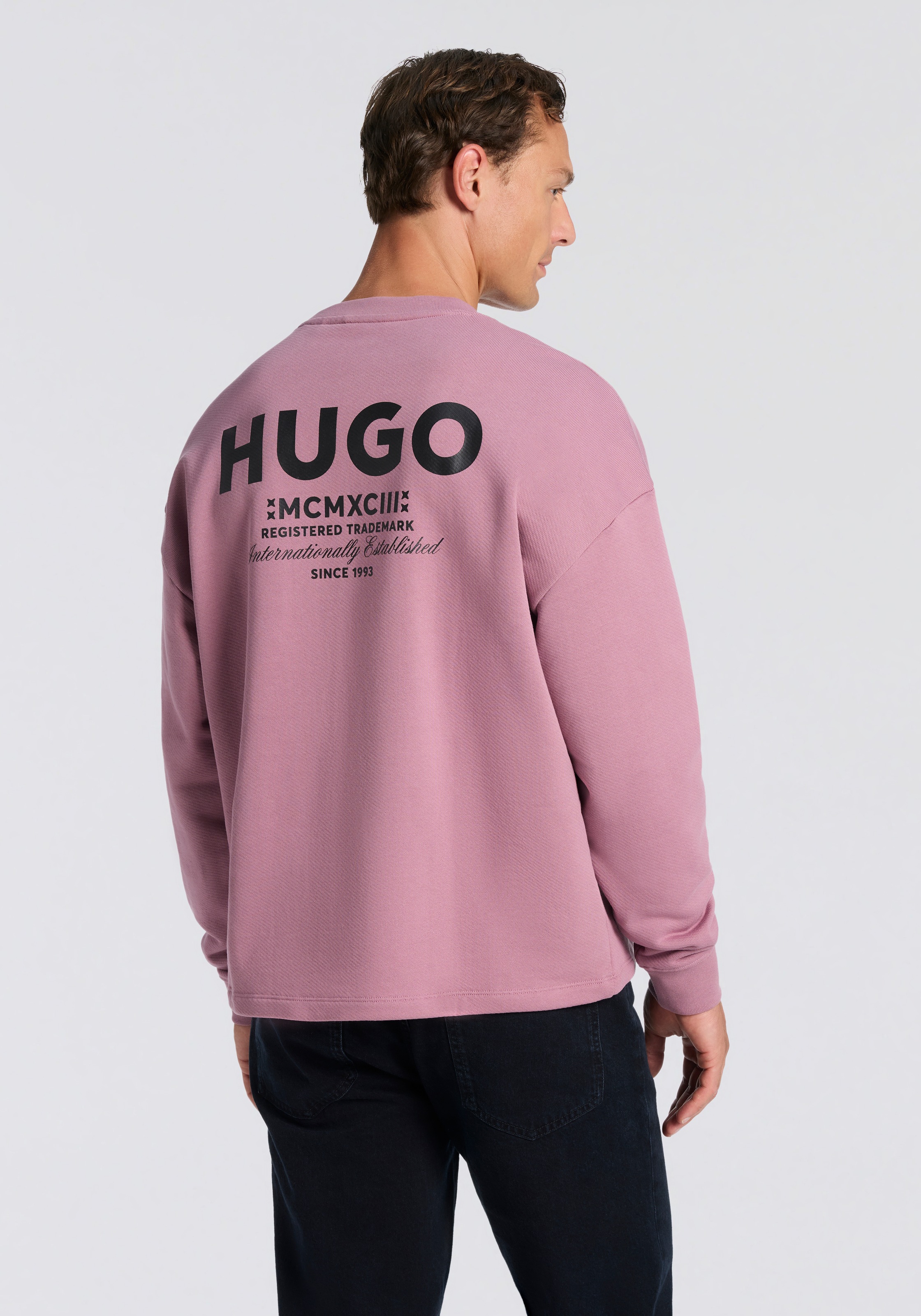 HUGO Blue Sweatshirt "Naviu" mit Rückendruck günstig online kaufen