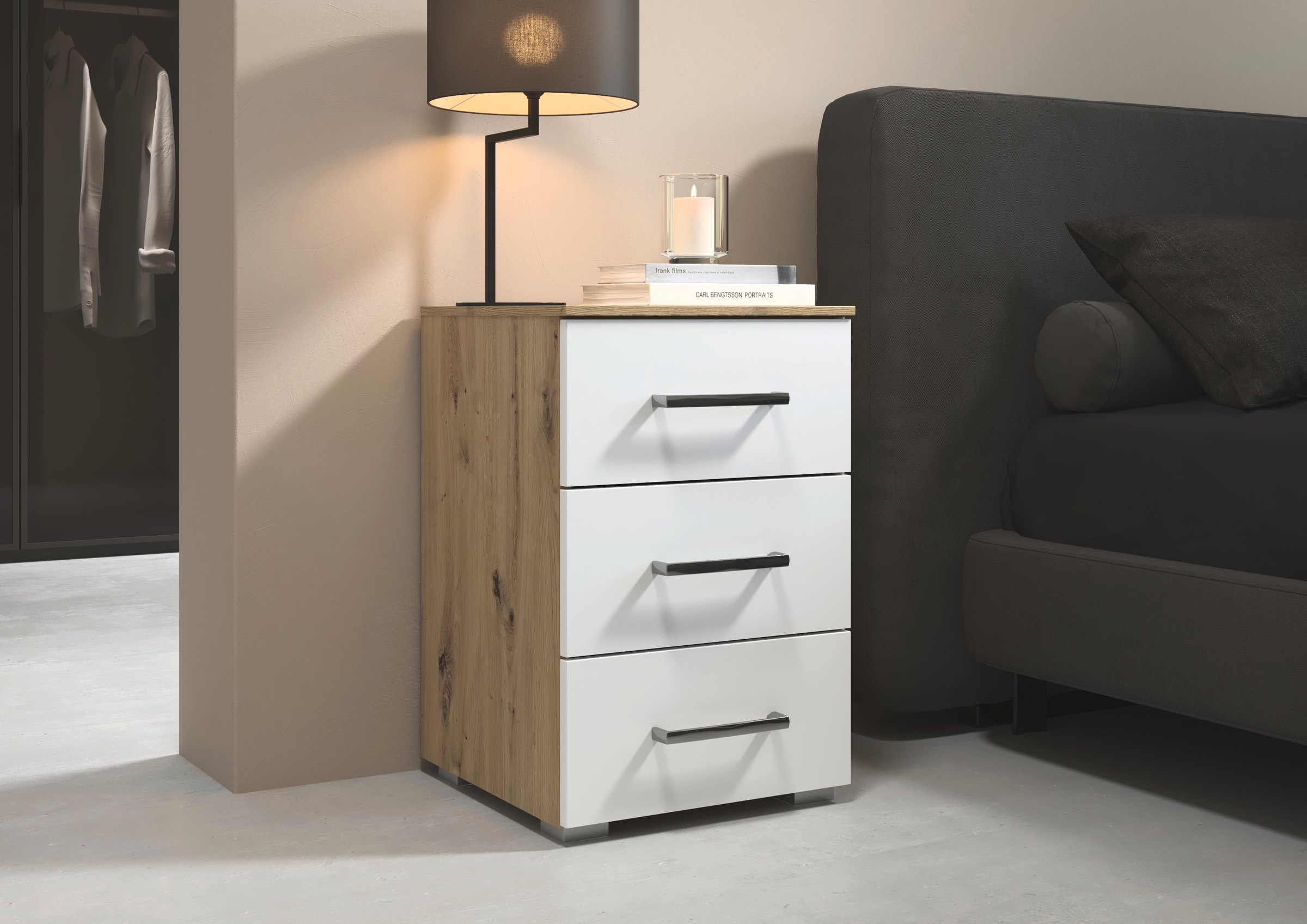 rauch Nachtkommode "Gamma" Breite 40 cm / Höhe 61 cm, verschiedene Griffvar günstig online kaufen