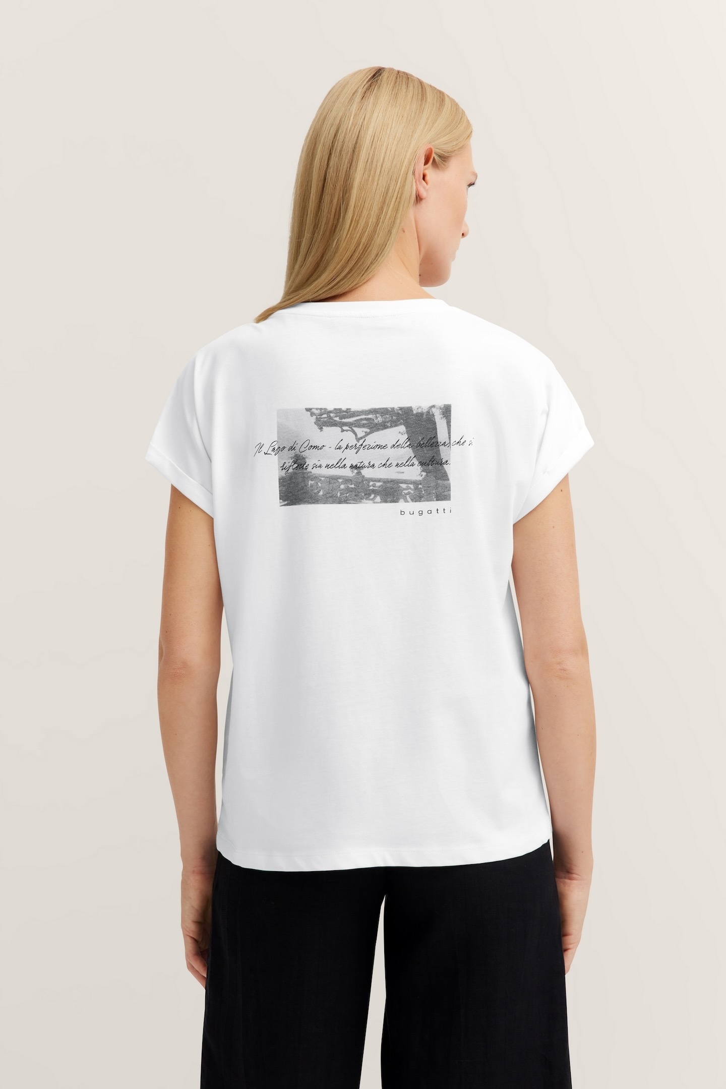 bugatti T-Shirt, aus Bio-Baumwolle