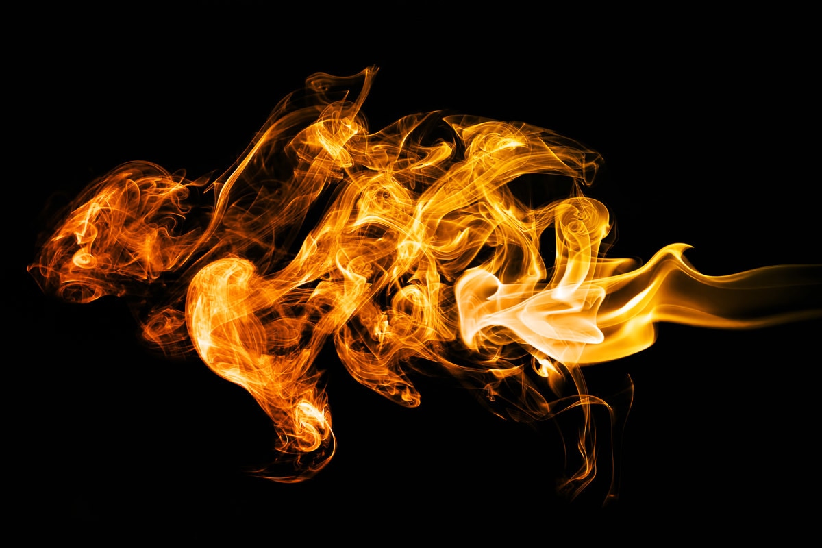 Papermoon Fototapete "Feuerflammen"