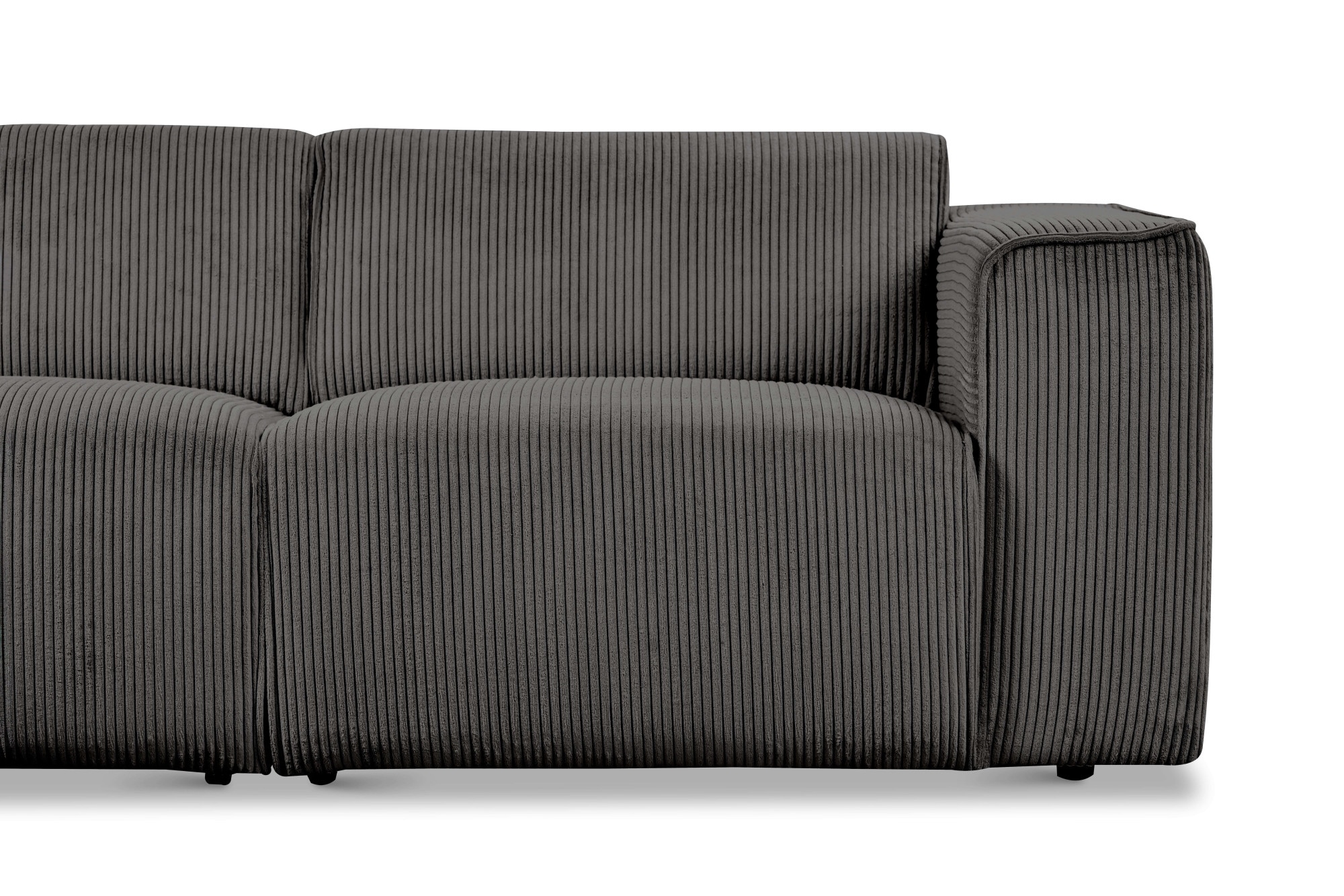 andas Ecksofa »Noord«, L-Form, mit Kedernaht, Breite 281 cm, Cord, Struktur, Webstoff