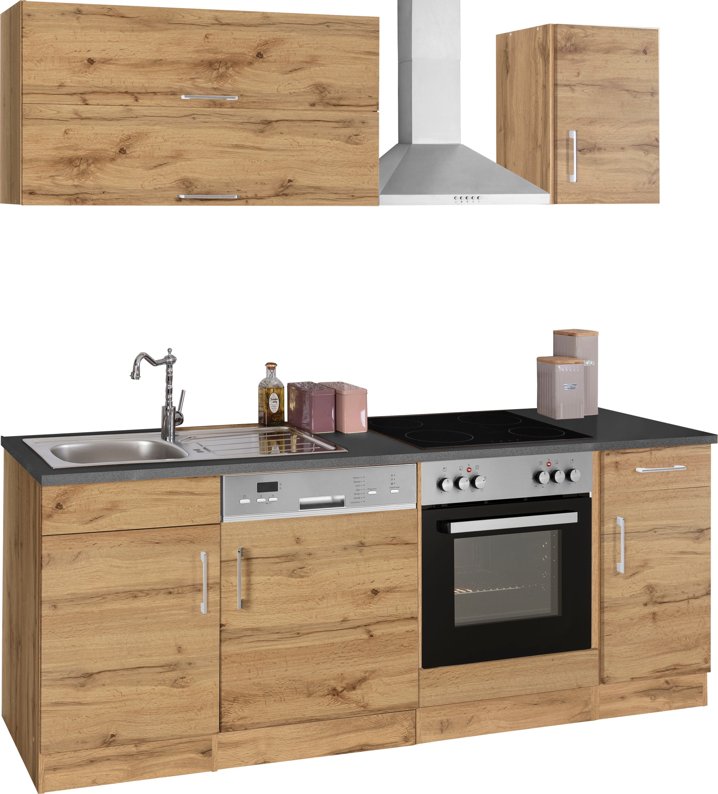 KOCHSTATION Küchenzeile »KS-Colmar« ohne E-Geräte, Breite 210 cm