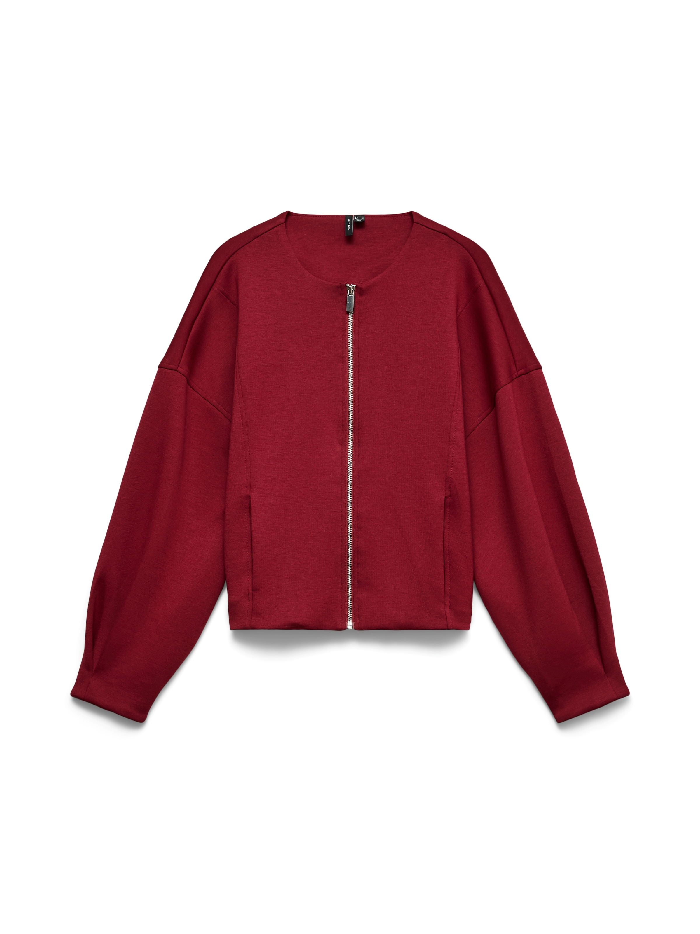 Vero Moda Kurzjacke »VMUMA LS O-NECK ZIP BOMBER JRS« Materialmix, loose fit