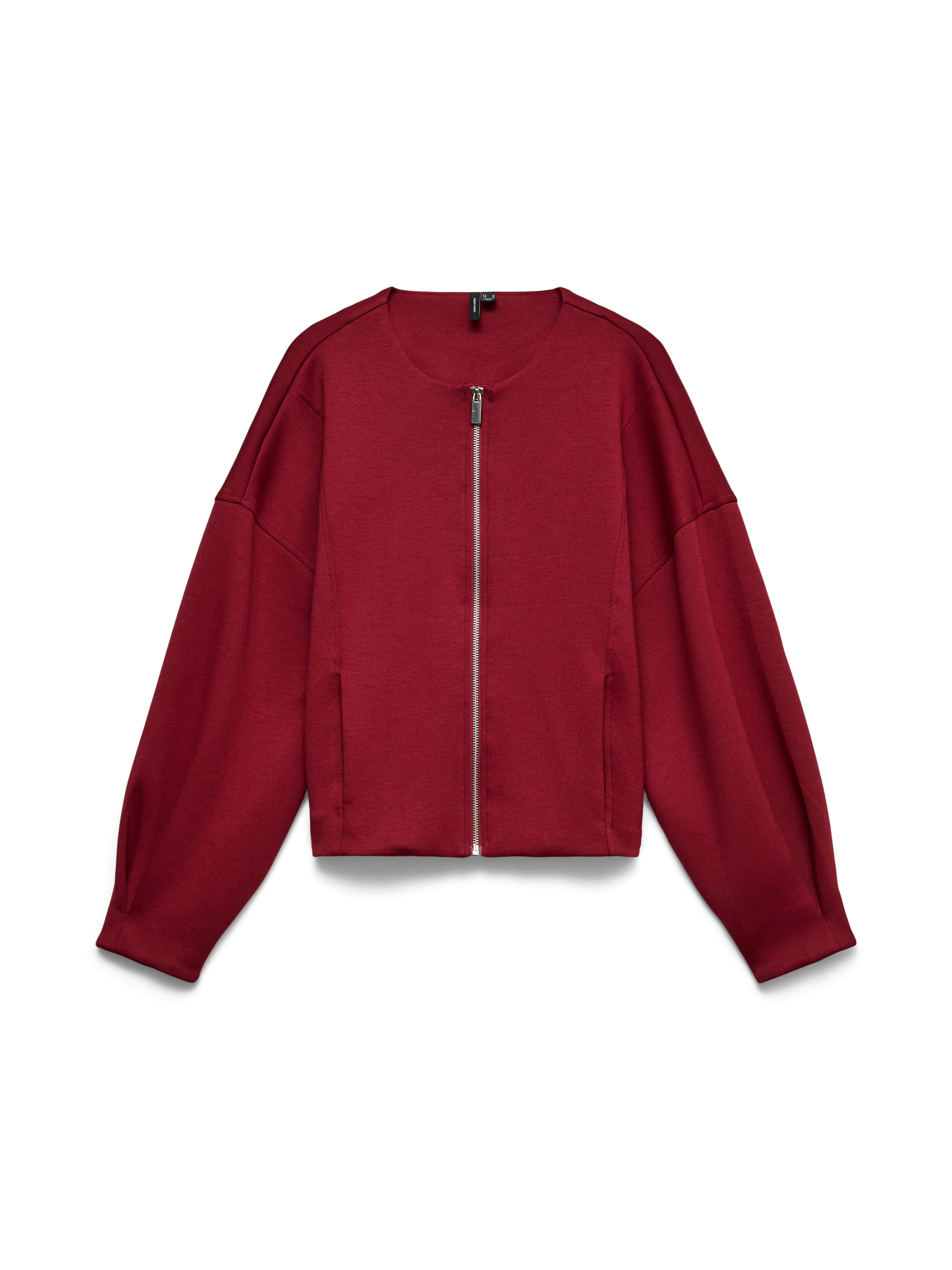Vero Moda "VMUMA LS O-NECK ZIP BOMBER JRS" Materialmix, loose fit