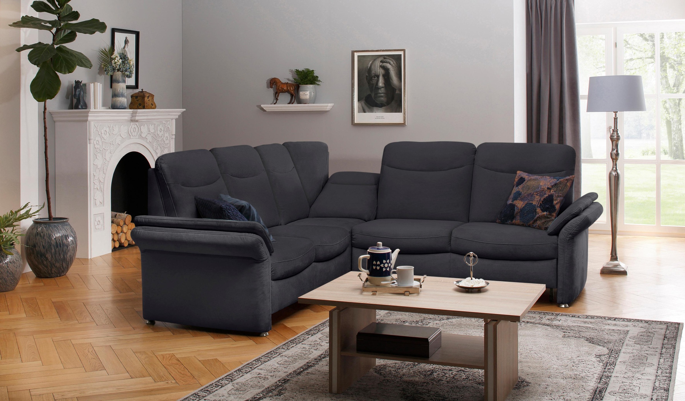 Home affaire Ecksofa »Tahoma L-Form«, mit Armlehnfunktion, wahlweise Bettfunktion, Schublade, Relaxfunktion