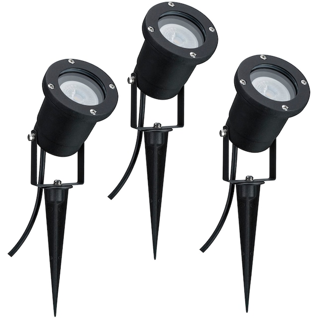 Paulmann LED Gartenstrahler »Outdoor 230V Spotlight IP65 GU10 3x3,5W 230V  3000K Schwarz Aluminium«, 3 flammig-flammig, IP65 kaufen | BAUR