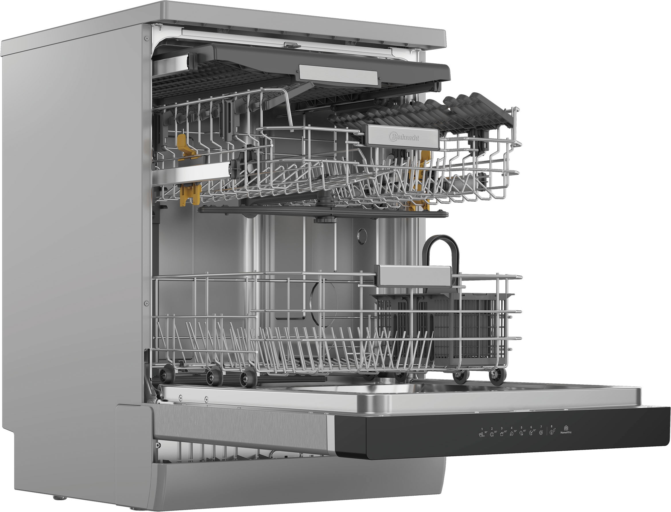 BAUKNECHT Standgeschirrspüler »OBFC Ecosilent2 8650« 8,9 l 14 tlg. Maßgedecke ActiveDry – automatische Türöffnung, 2+2 Herstellergarantie