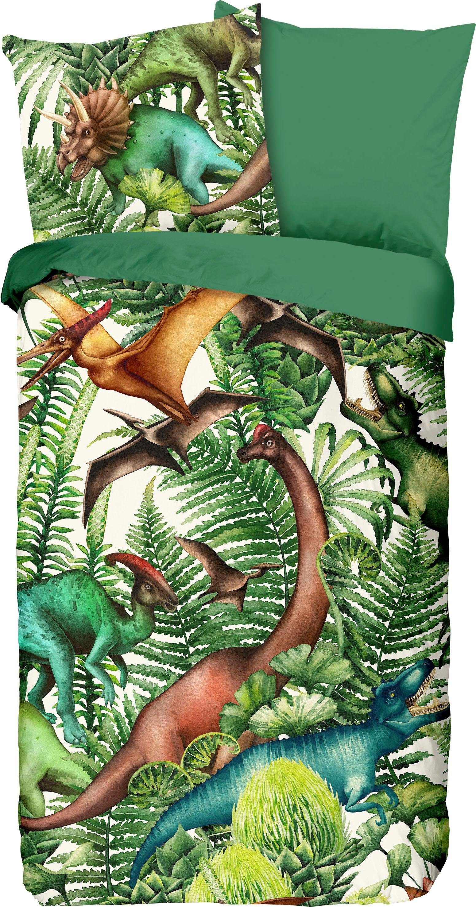 good morning Kinderbettwäsche "Prehistoric" 2 Stk. tlg. Baumwolle, 135x200, günstig online kaufen