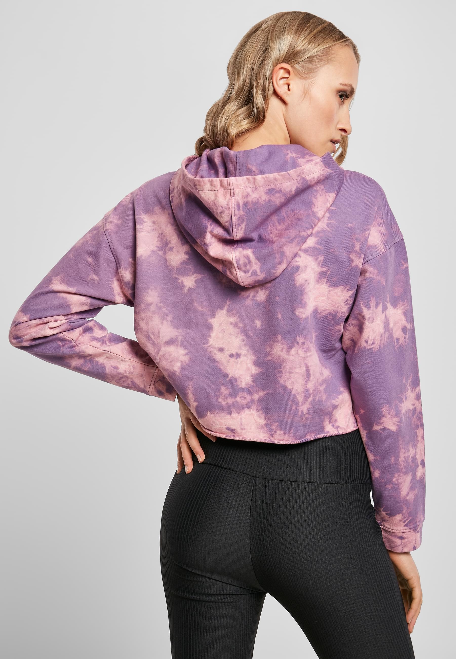 URBAN CLASSICS Kapuzenpullover »Urban Classics Damen Ladies Oversized Short Bleached Hoody«, (1 tlg.)