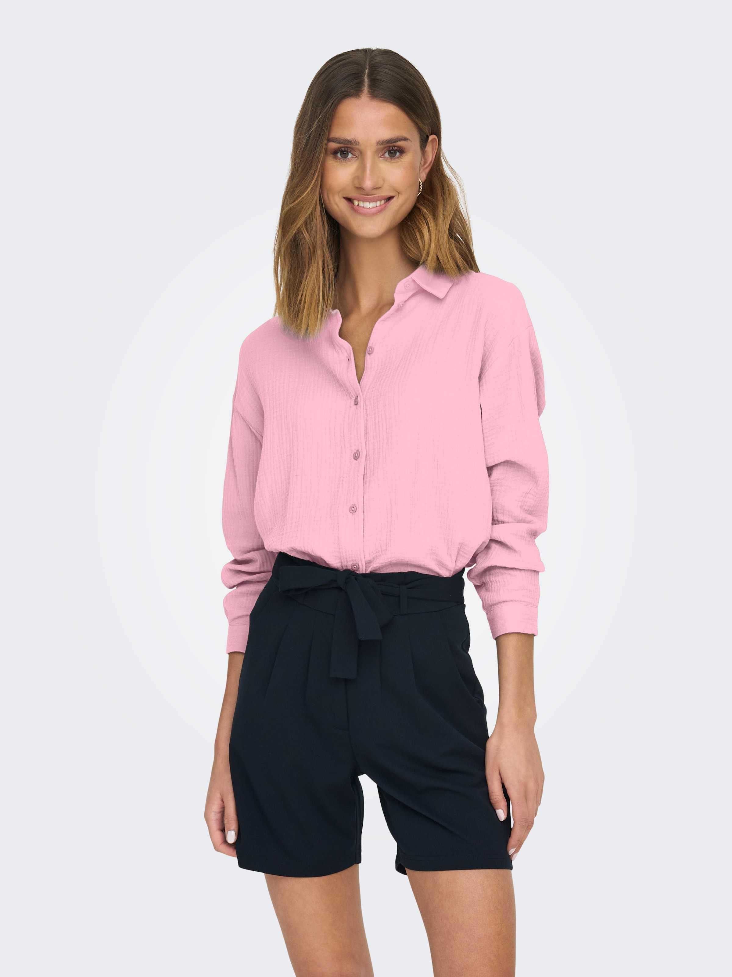 JDY Hemdbluse "JDYTHEIS LIFE L/S LOOSE SHIRT WVN NOOS" Baumwolle, regular f günstig online kaufen