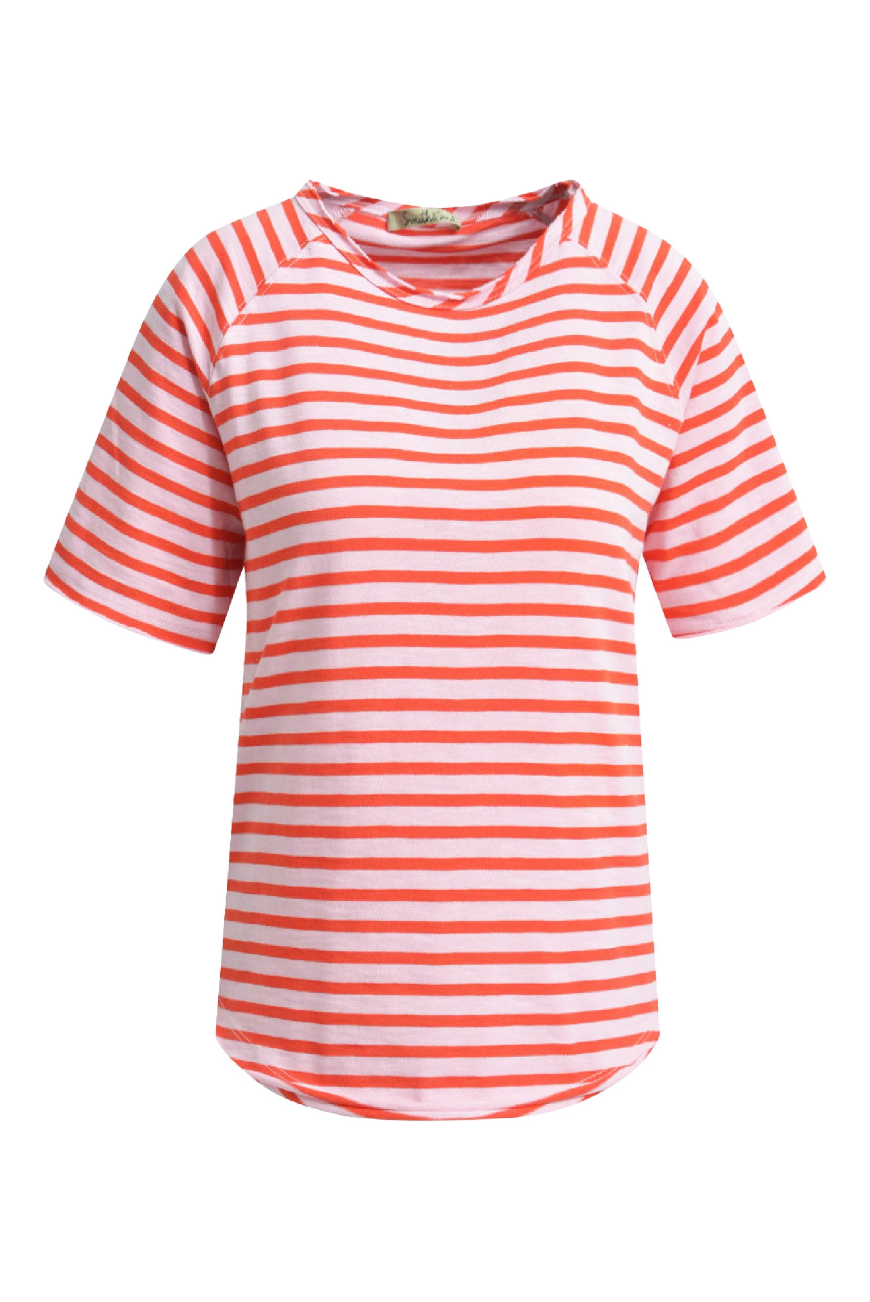 Smith & Soul Rundhalsshirt, mit offener Kante am Ausschnitt