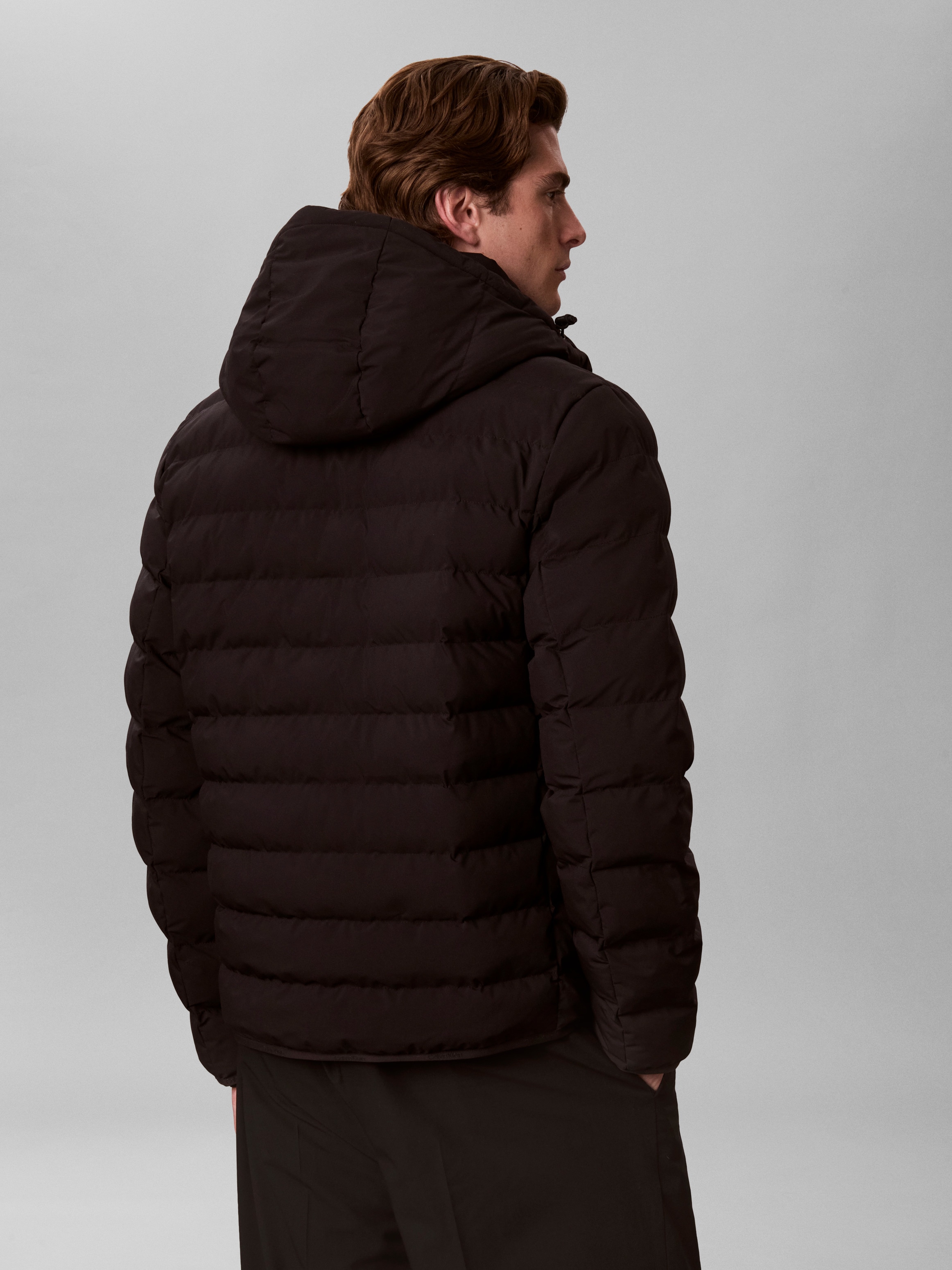 Calvin Klein Steppjacke »NYLON HOODED PUFFER« mit Kapuze Regular fit mit Kapuze
