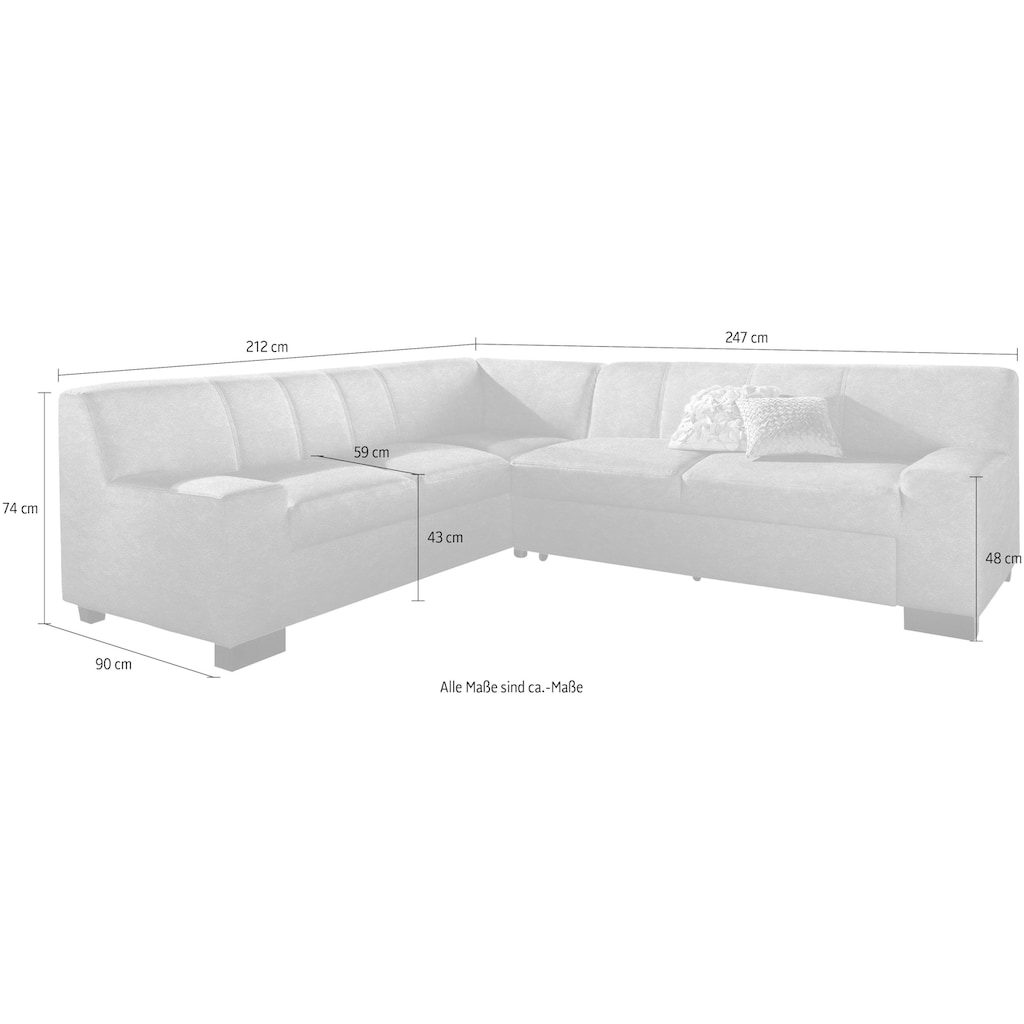 DOMO collection Ecksofa »Norma L-Form«