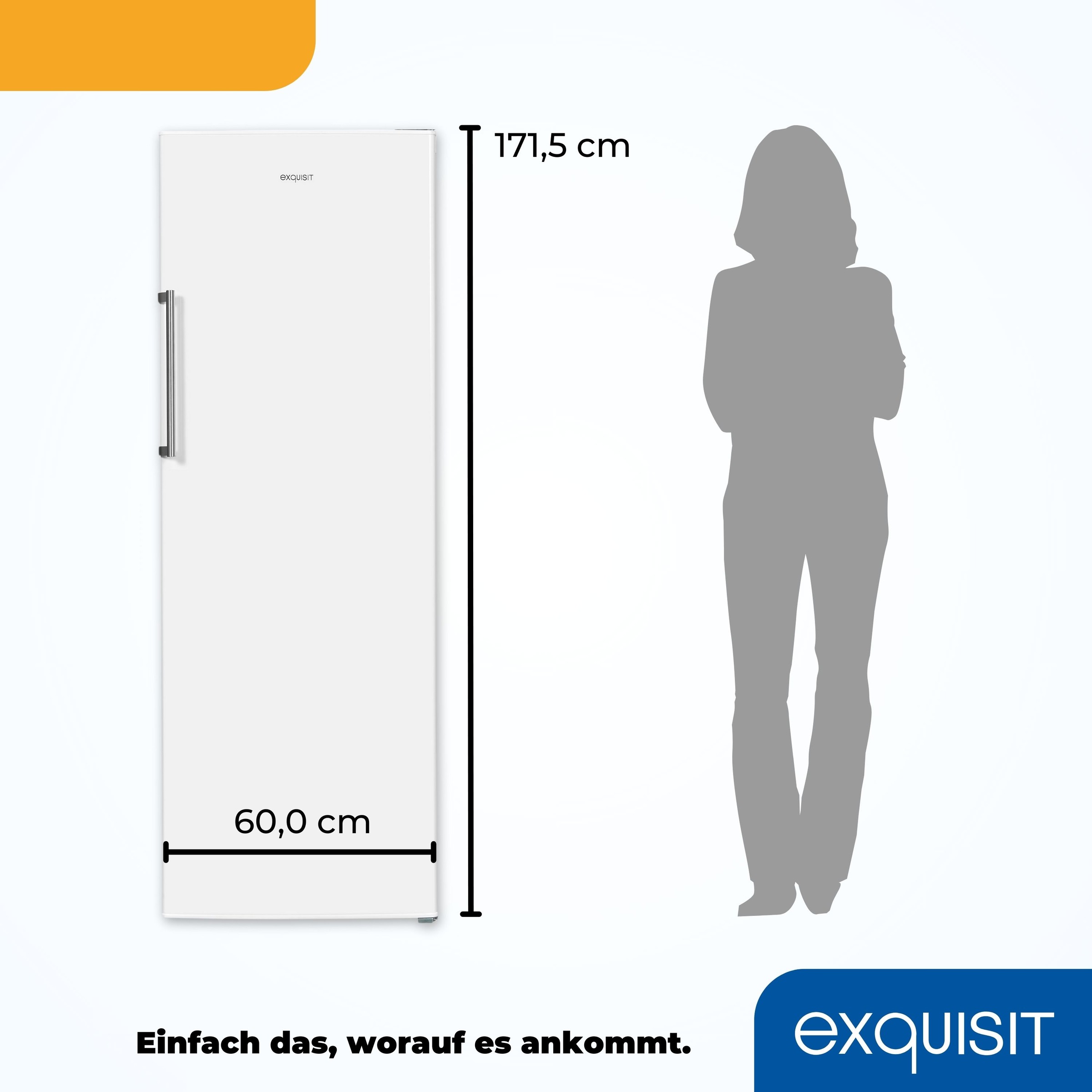 exquisit Vollraumkühlschrank »KS350-V-H-040D weiss«