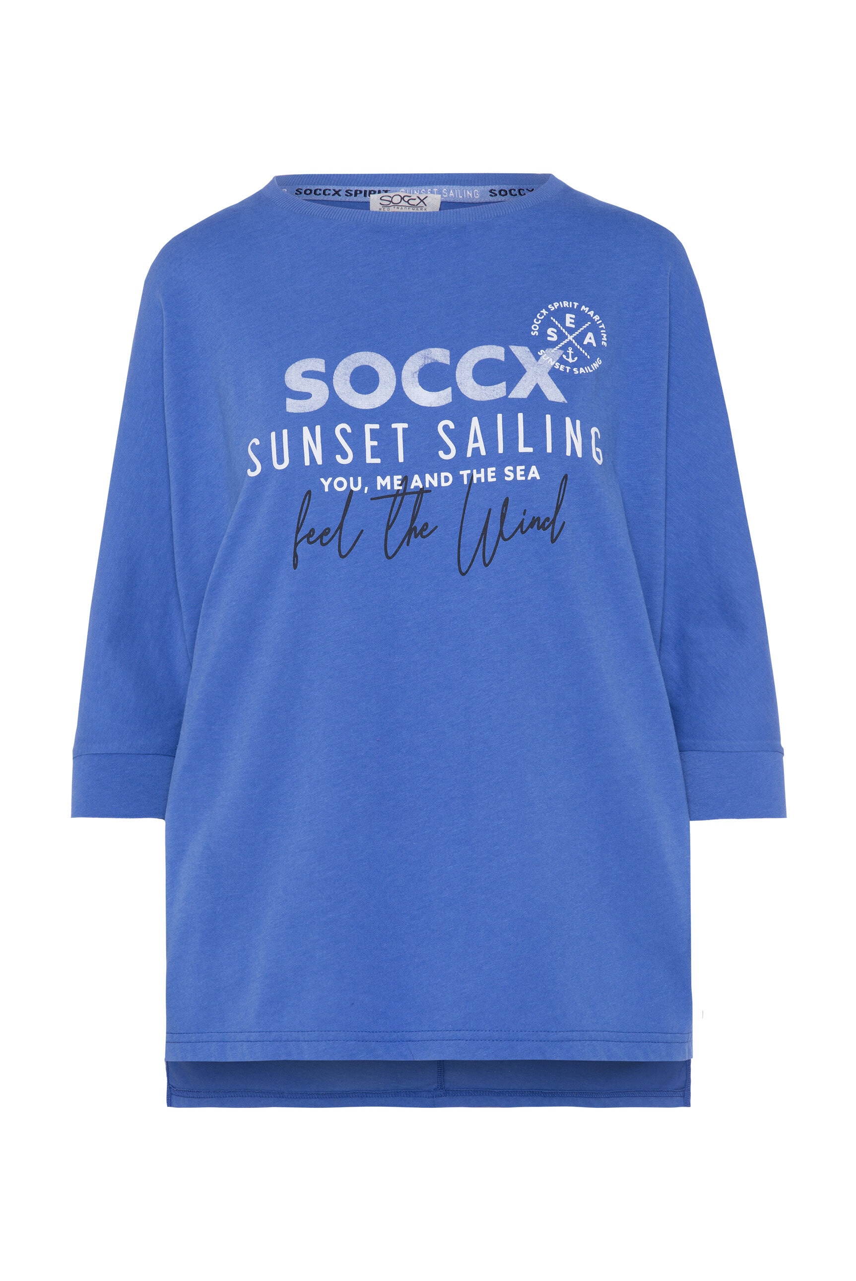 SOCCX 3/4-Arm-Shirt, mit längerer Rückenpartie
