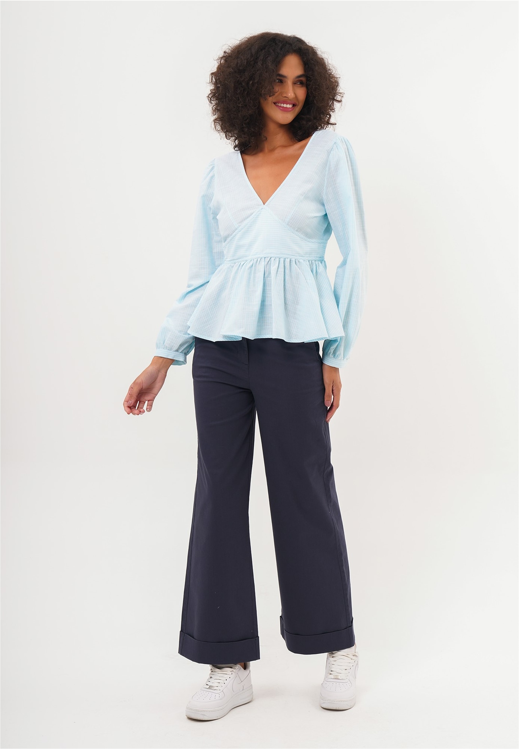 freshlions Klassische Bluse »Brielle«, mit gestreiftem Design