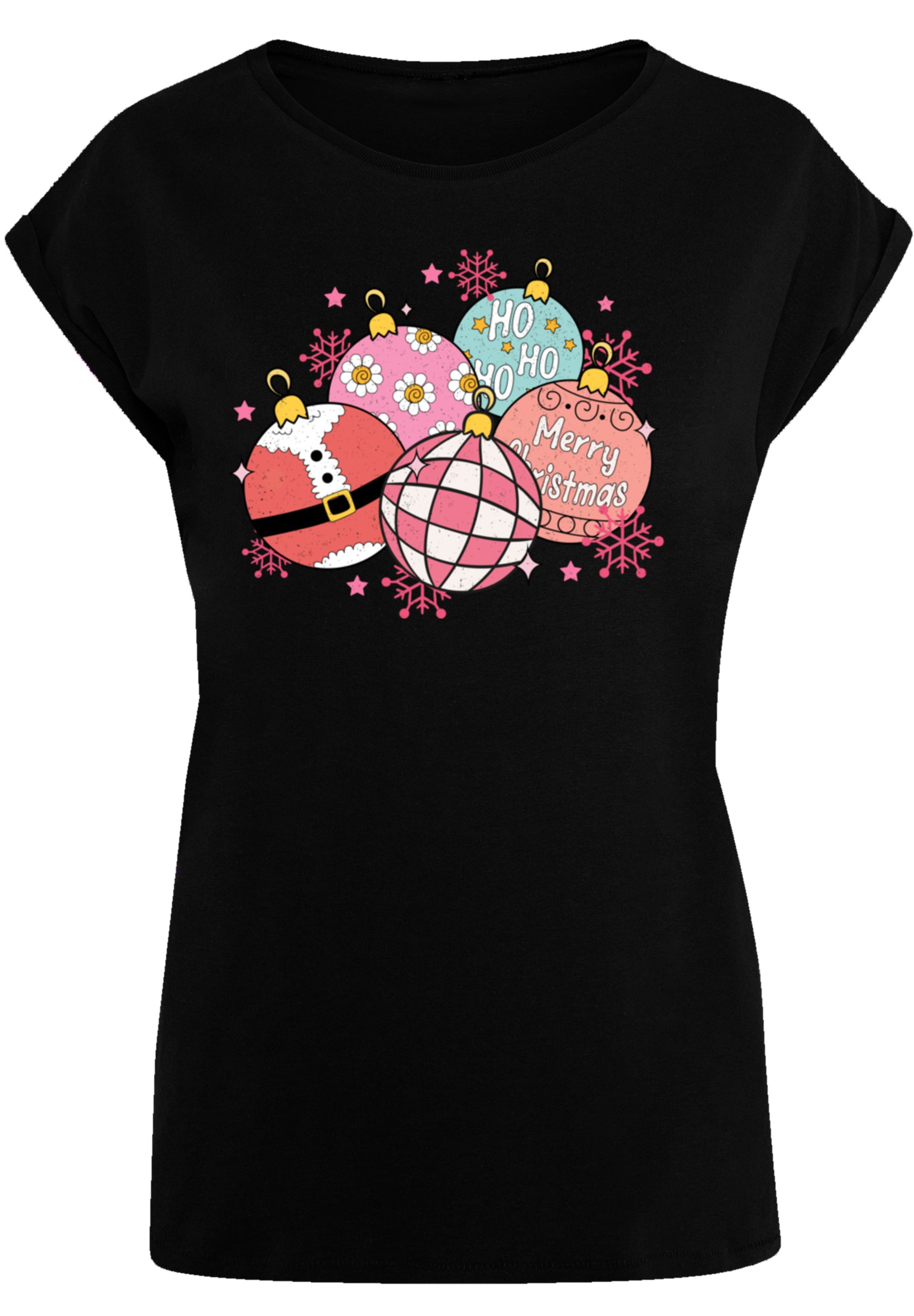 F4NT4STIC T-Shirt »Pink Cute Weihnachten Tree Balls«, Premium Qualität, Weihnachts-Kollection