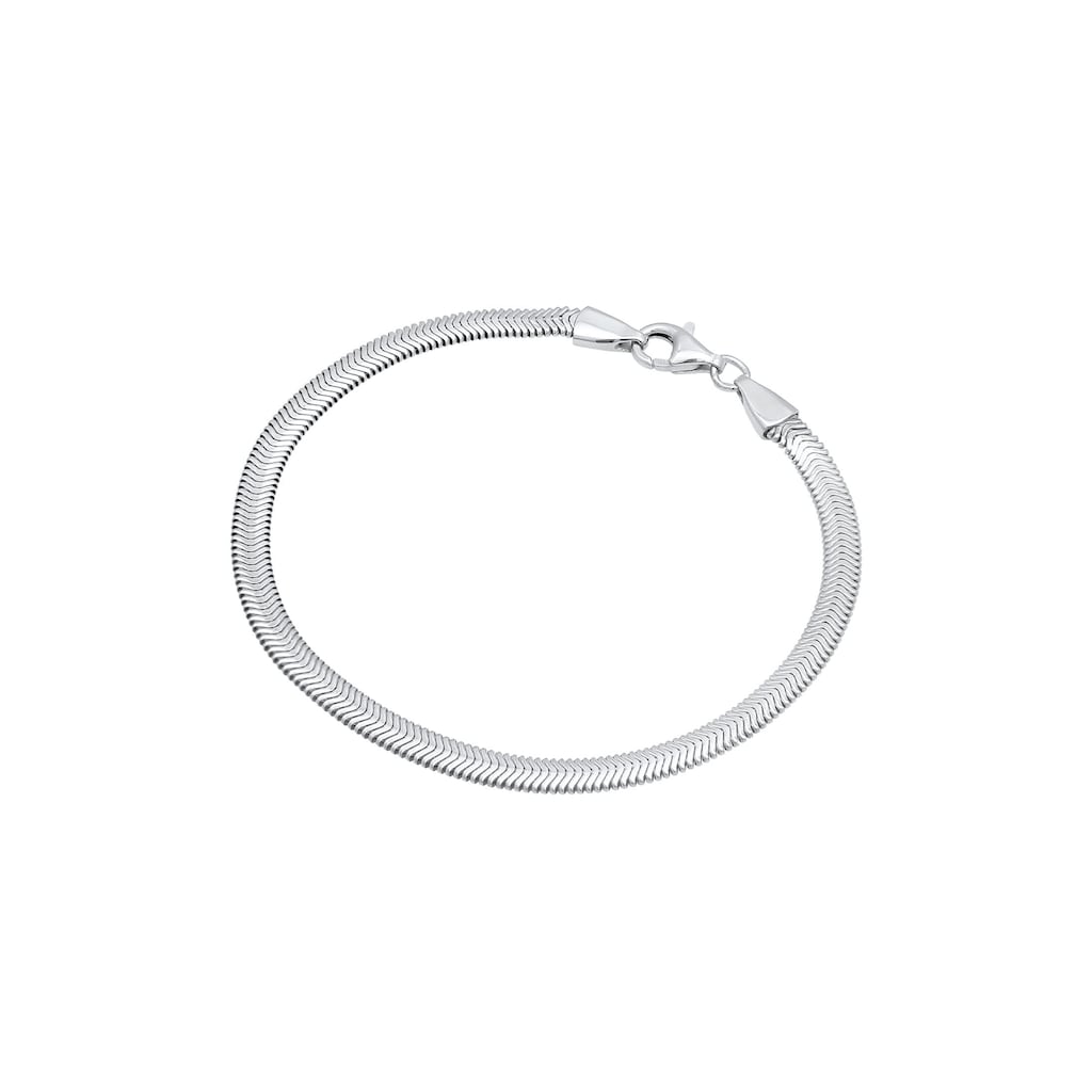 Kuzzoi Armband »Flach Elegant Schlangenkette Fischgräte 925 Silber«