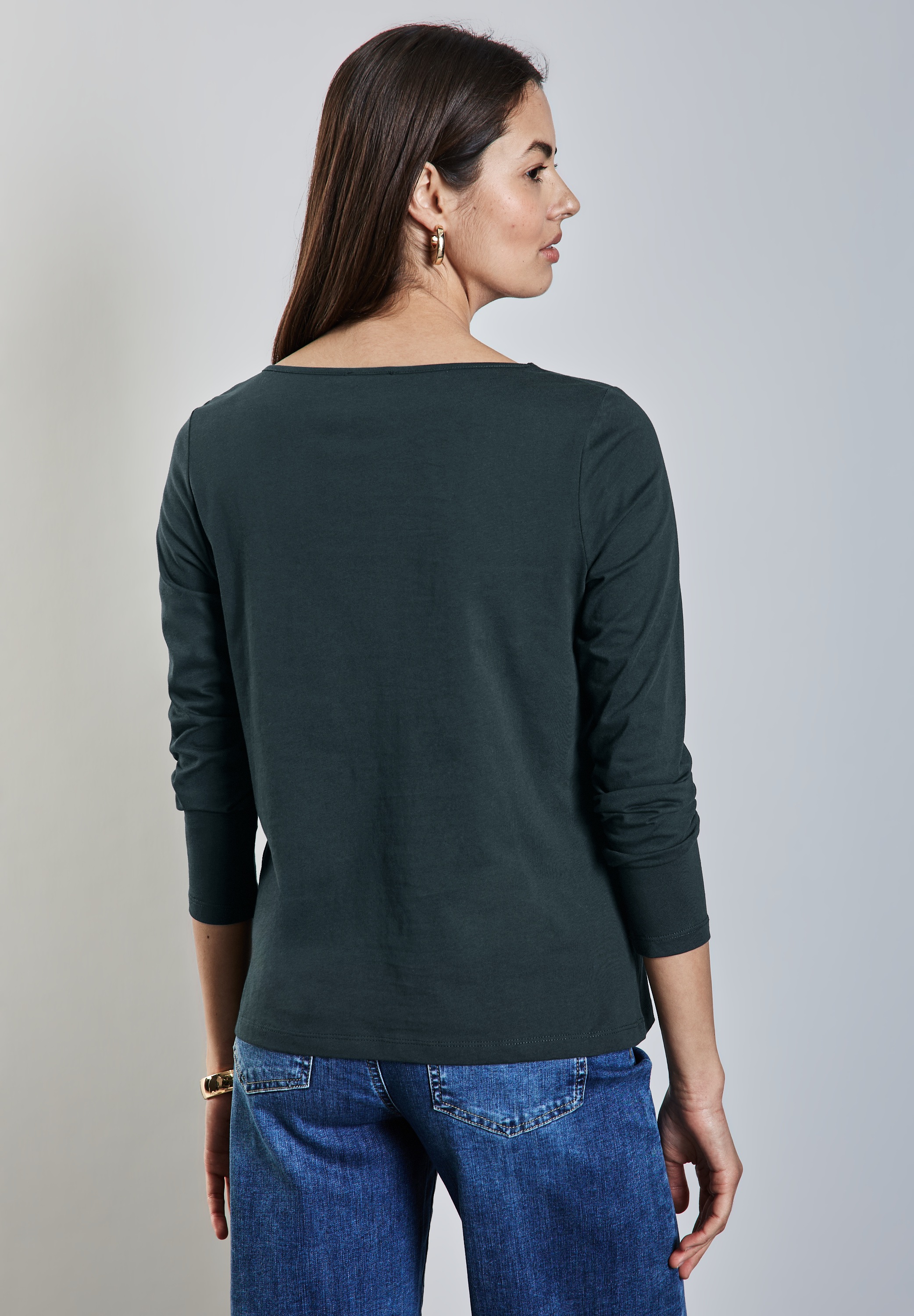 STREET ONE Langarmshirt, aus reiner Baumwolle