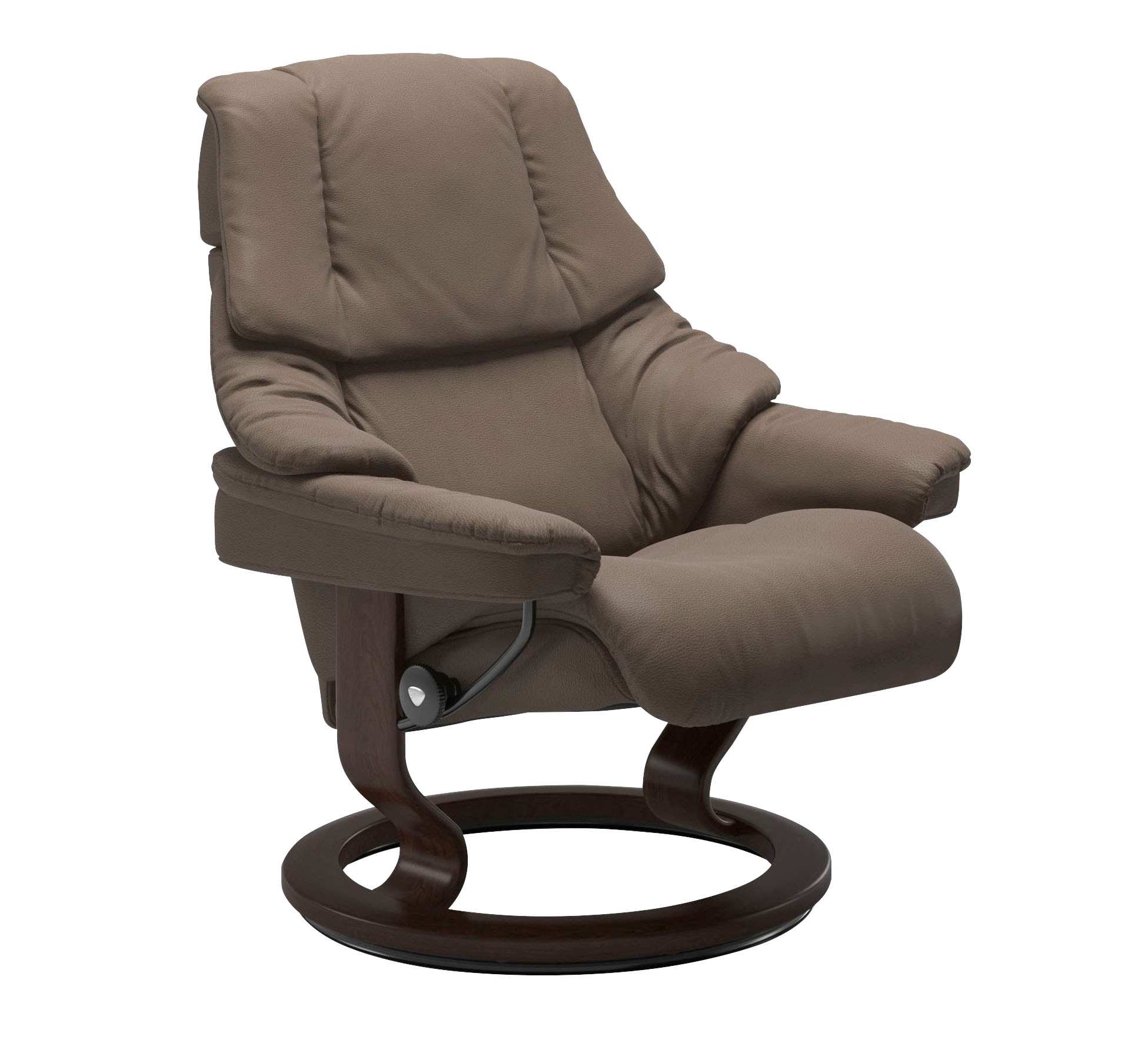 Stressless® Relaxsessel »Reno«, (Set, Relaxsessel mit Hocker), mit Hocker, mit Classic Base, Größe S, M & L, Gestell Braun