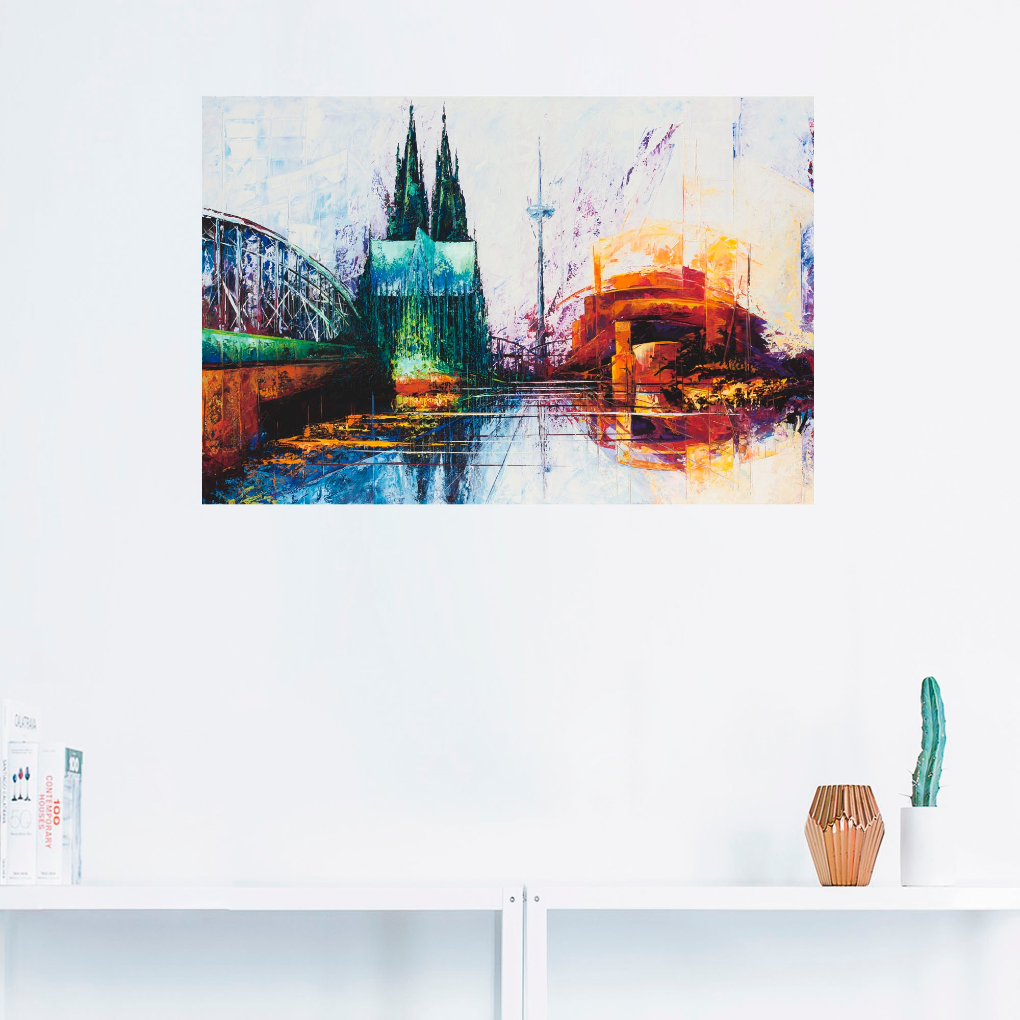 Artland Wandbild »Kölner Dom Skyline 3«, Deutschland, (1 St.), als Alubild, Leinwandbild, Wandaufkleber oder Poster in versch. Größen