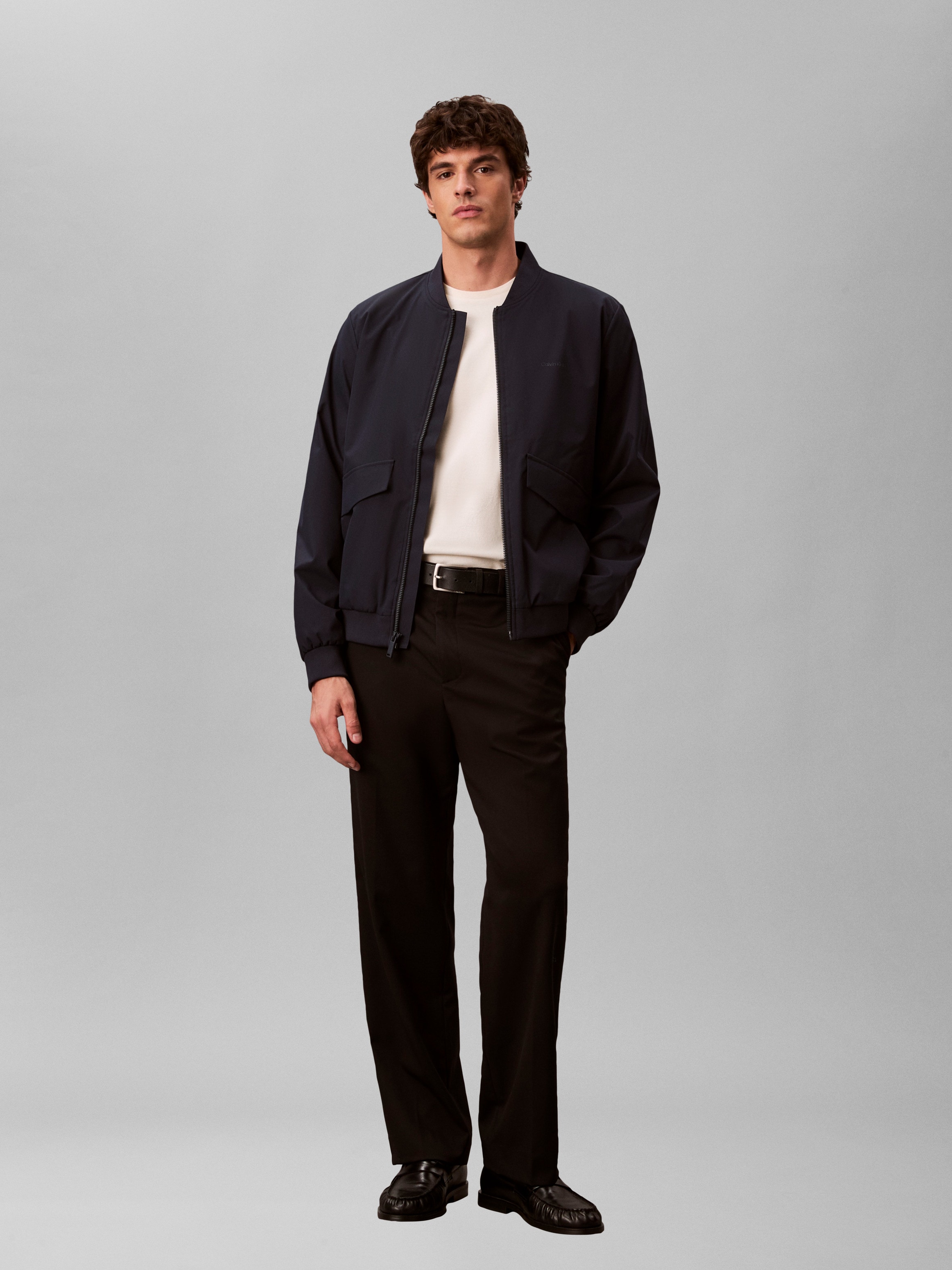 Calvin Klein Bomberjacke »LS SOFT TECH BOMBER JACKET« ohne Kapuze Regular fit mit Stehkragen