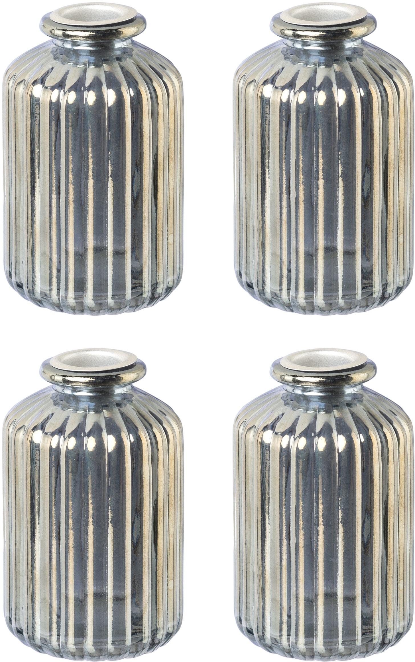 Creativ deco Kerzenhalter "Weihnachtsdeko" Glas mit hübscher Reliefstruktur günstig online kaufen