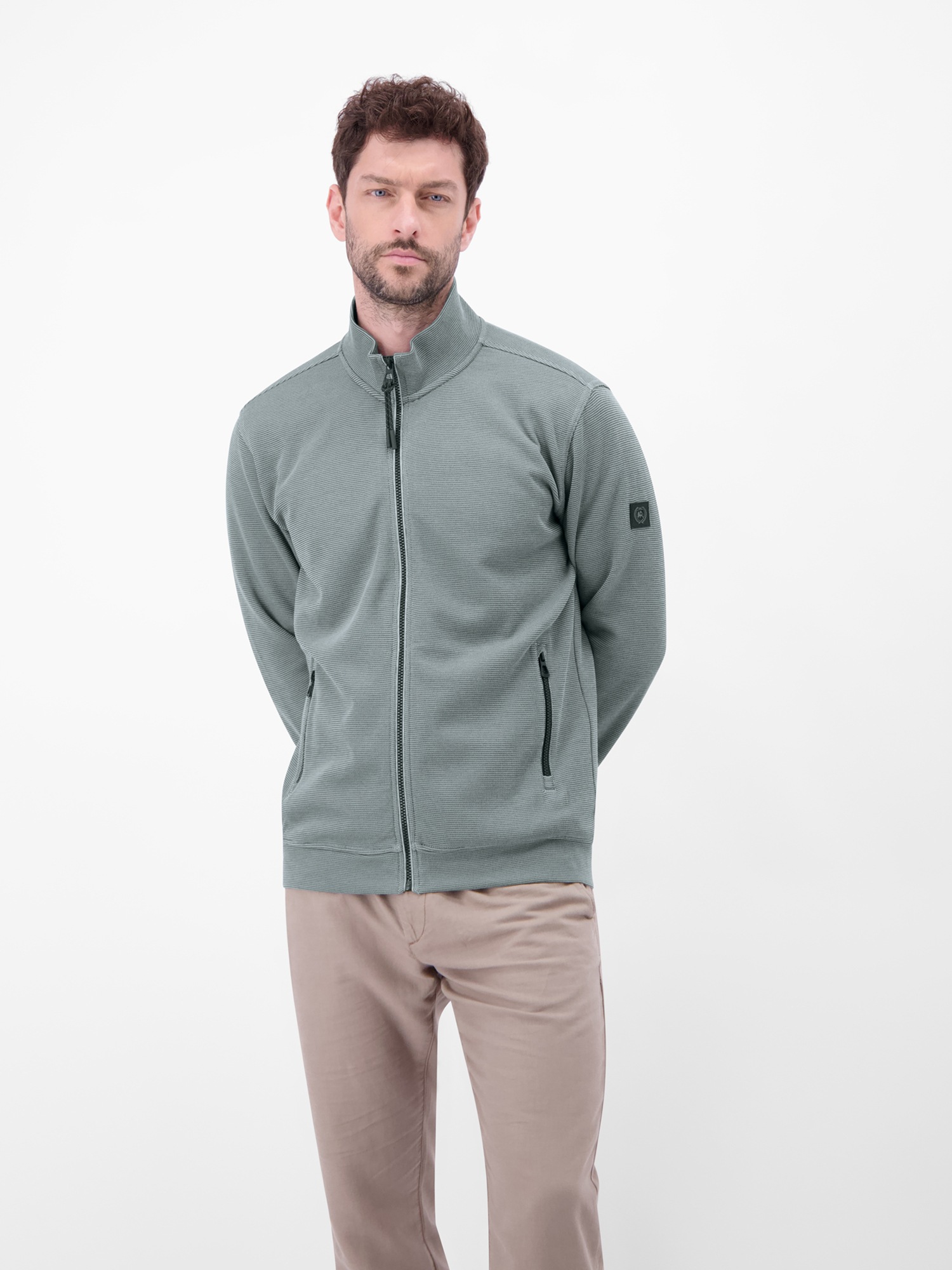 Sweatjacke LERROS "Jacke aus Baumwollmix mit Taschen", Herren, Gr. 3XL, storm grau, 90% Baumwolle, 10% Polyester, Sweatjacken Sweatjacke 6