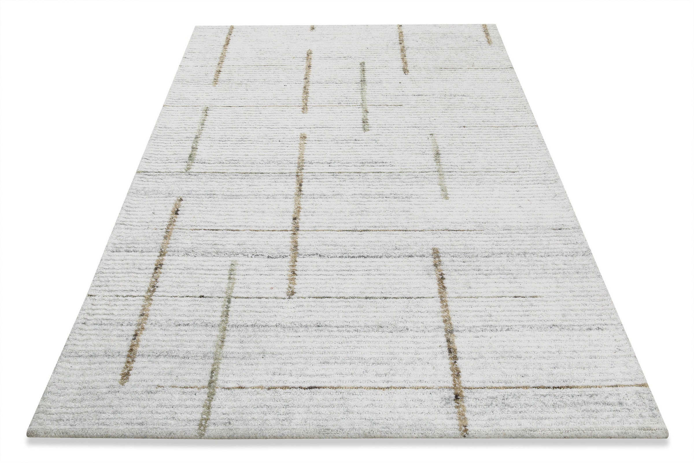 Teppich WECON HOME "Hamptons TWENTYTWO", weiß (perl weiß), B:80cm H:10mm L:230cm, Polyester, Teppiche, Teppich, Läufer, Fasermix, Kurzflor, Wohnzimmer, elegant, geometrisch 3