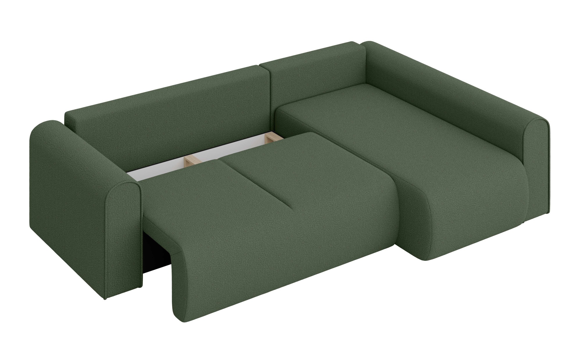 INOSIGN Ecksofa »Zacharia wahlweise Schlafsofa mit Bettkasten, B/T/H 250/166/86 cm«, L-Form mit Wellenunterfederung, Ottomane rechts oder links bestellbar