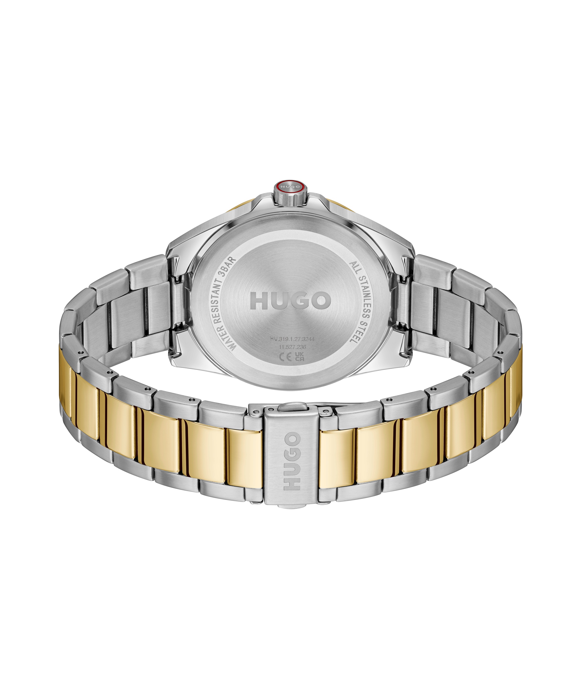 HUGO Quarzuhr »#SEAM« Armbanduhr, Herrenuhr, Edelstahlarmband, analog