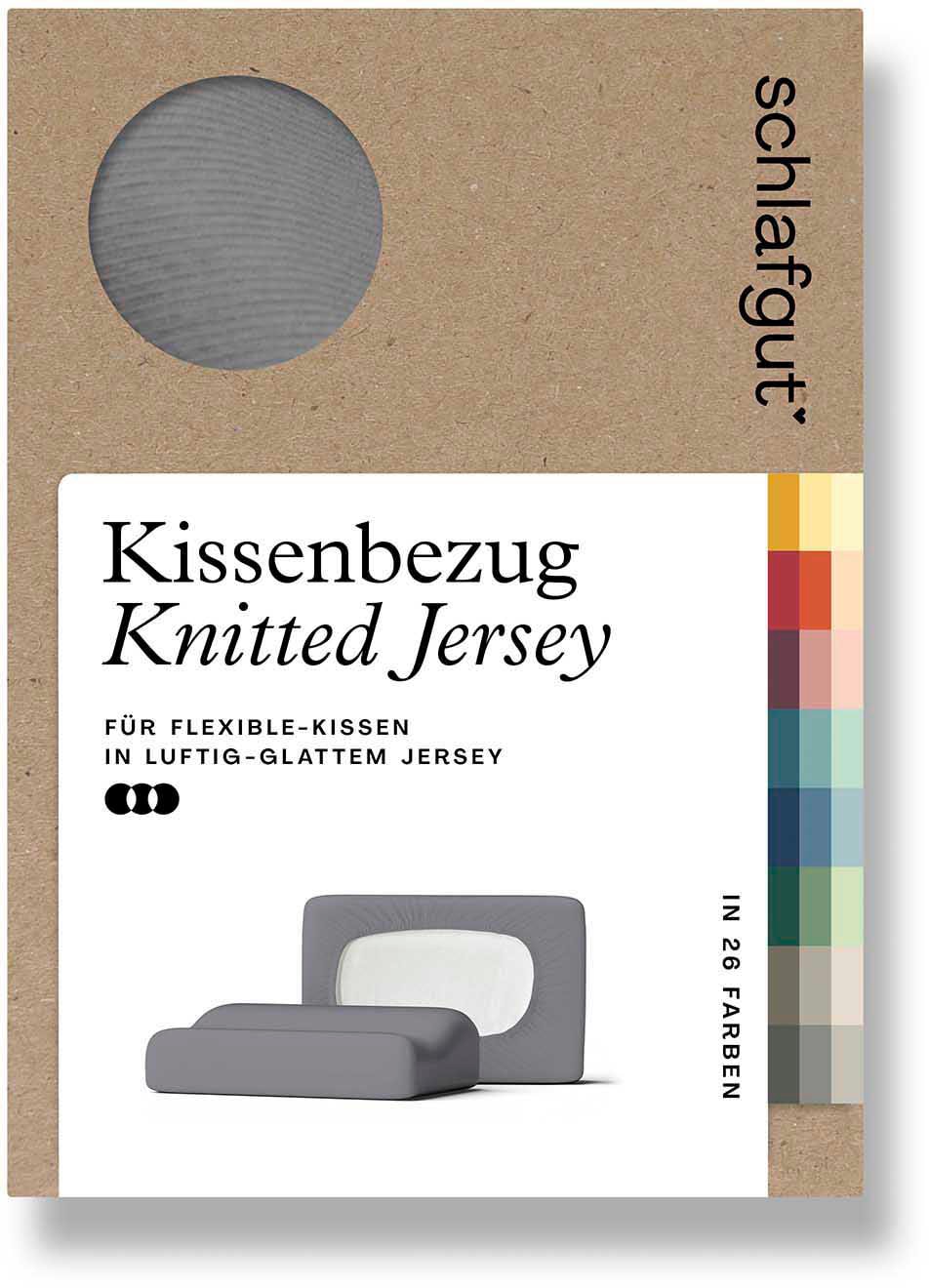 Schlafgut Kissenbezug "Pure flexibler Kissenbezug für Nackenstützkissen" Bio-Baumwolle mit Elasthan, mit Gummizug, bügelfrei