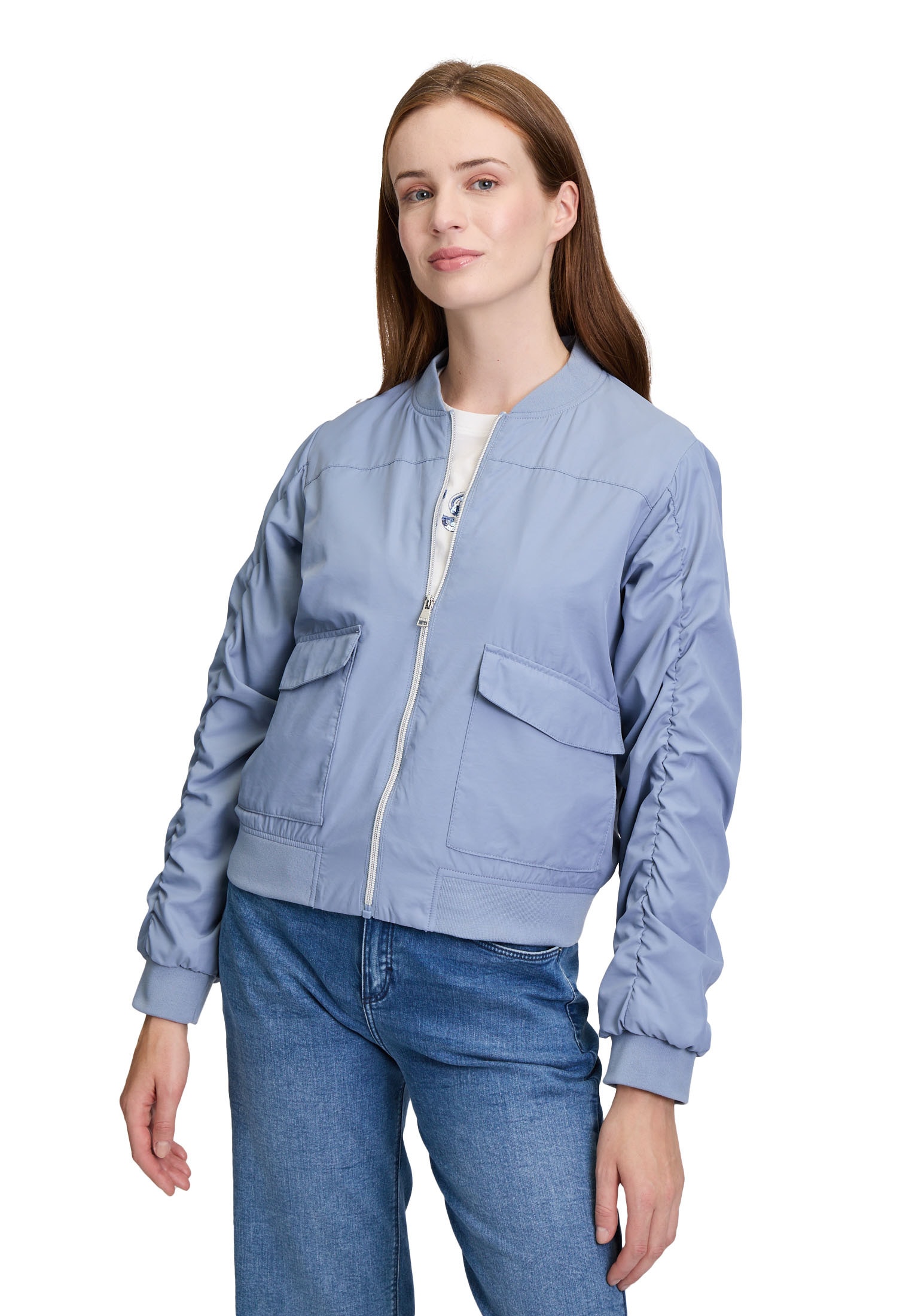 Cartoon Jackenblazer "Damen Blouson mit Raffung" Raffung günstig online kaufen