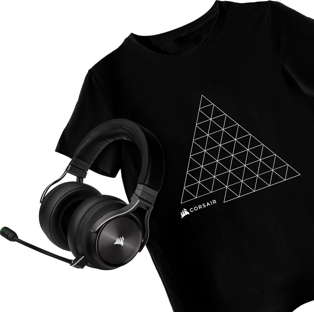 Corsair T-Shirt«, RGB + BAUR WIRELESS »VIRTUOSO abnehmbar Gaming-Headset gratis | Bluetooth-HFP-HSP, A2DP XT Mikrofon