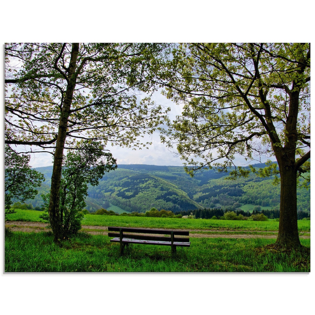 Artland Glasbild »Ausblick in den Frühling«, Felder, (1 St.)