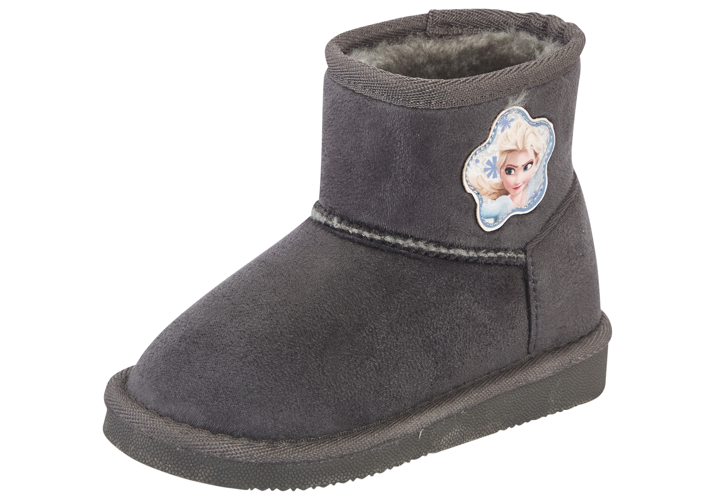 Schlupfboots DISNEY "FROZEN", Mädchen, Gr. 27, grau, Textil, Schuhe Schlupfboots, Winterschuhe, Winterboots, Snowboots, Schlupfstiefel, gefüttert