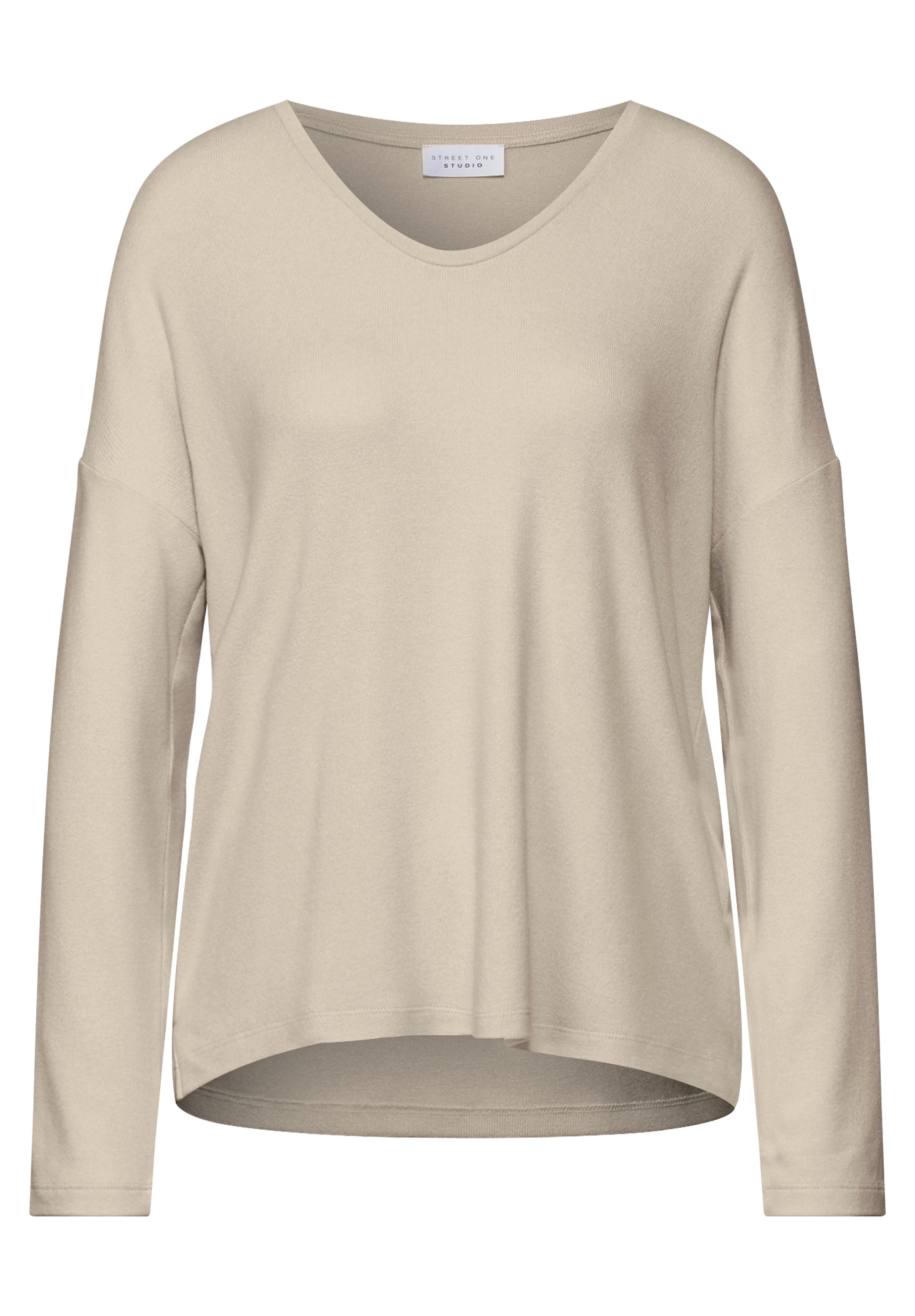 STREET ONE STUDIO Langarmshirt, aus softem Materialmix