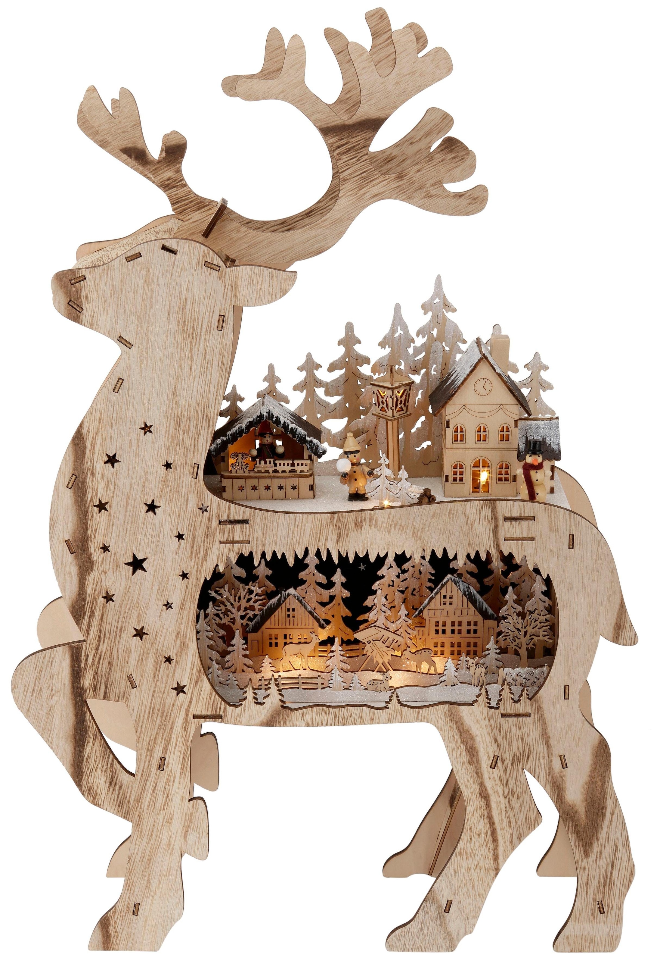 Home affaire Lichterbogen »Rentier, Weihnachtsdeko«, mit vielen Details,  Höhe 67 cm kaufen | BAUR