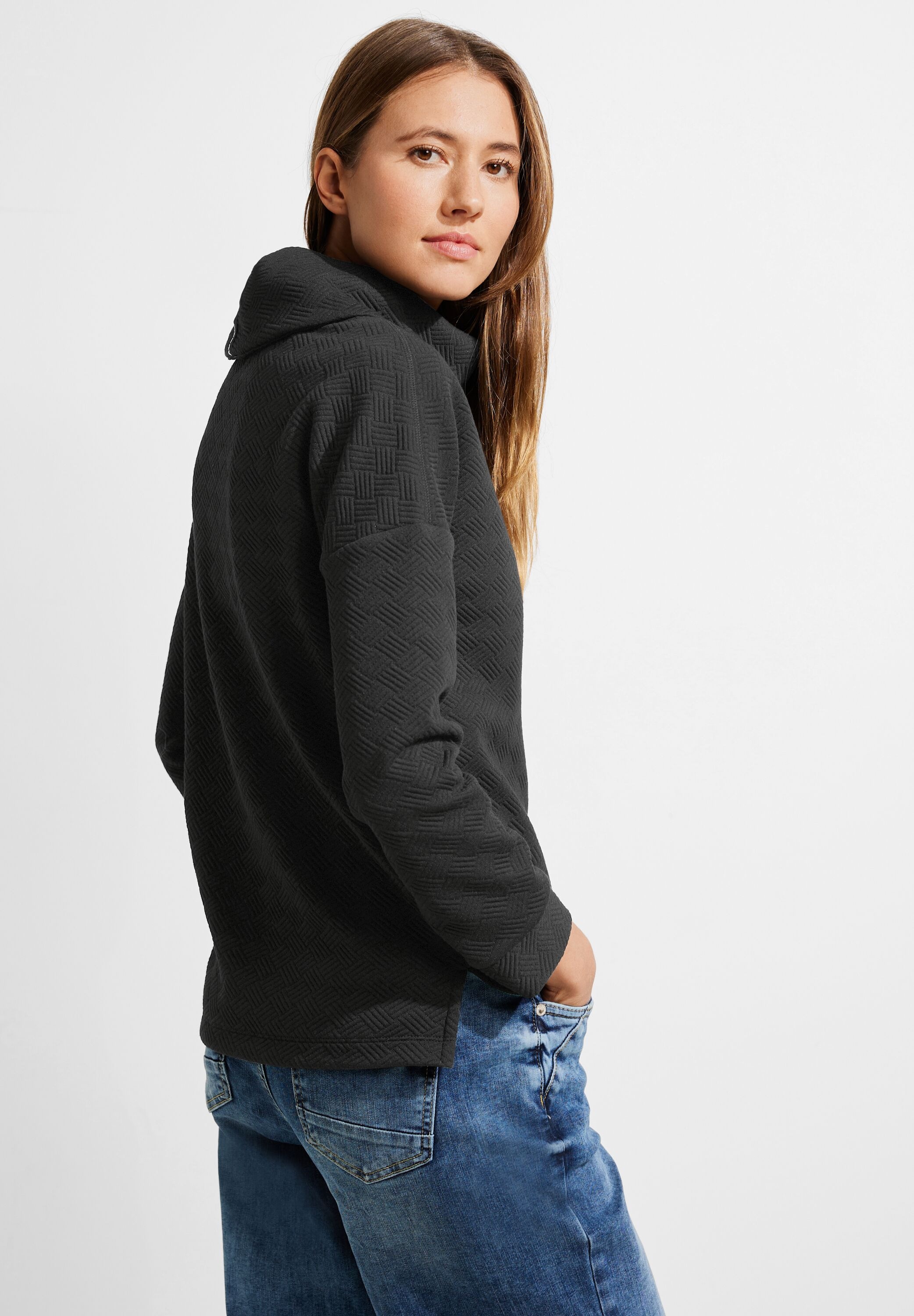 Cecil Langarmshirt, mit Struktur