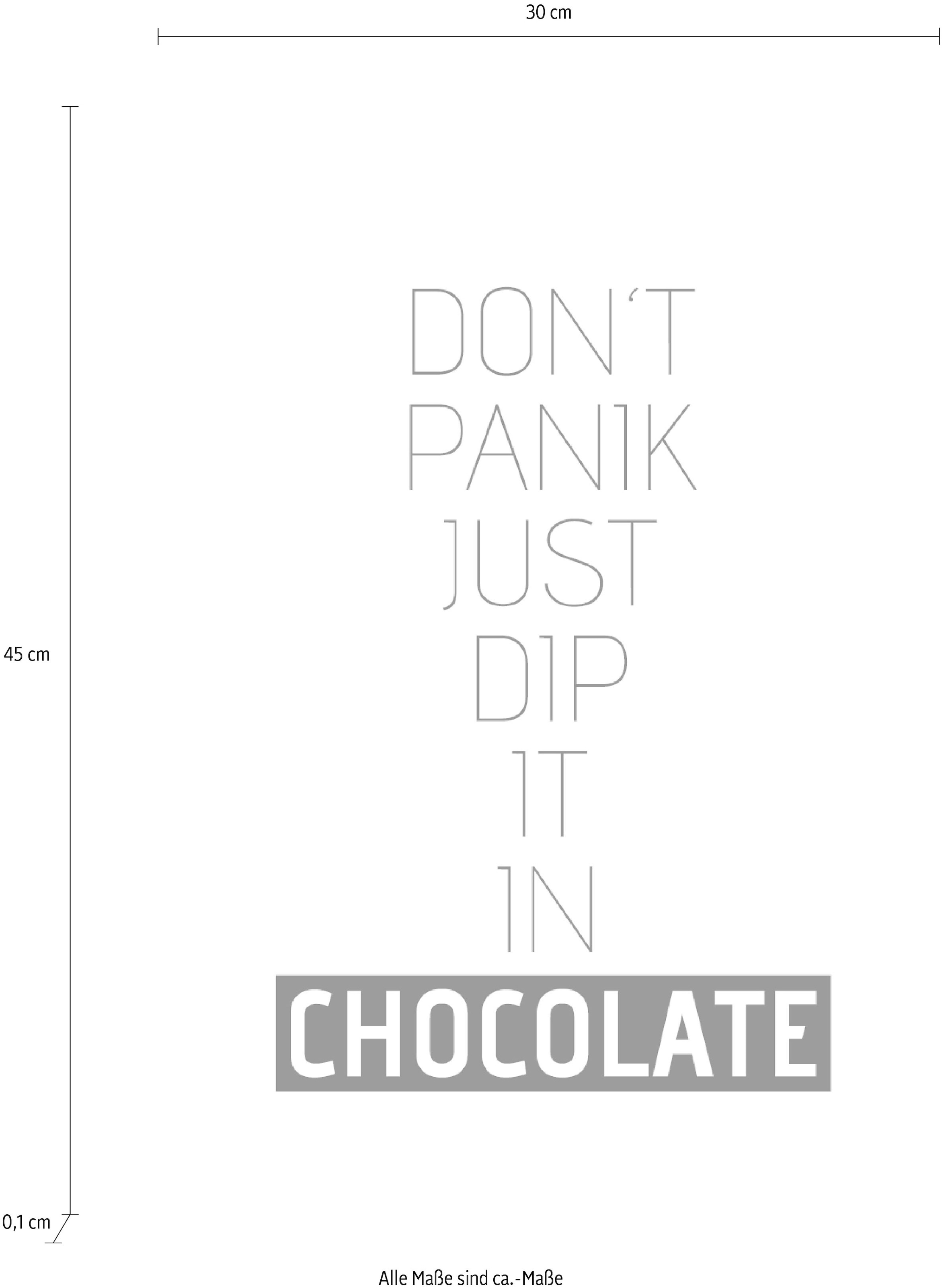 queence Wanddekoobjekt "CHOCOLATE", Stahlschild, Blechschild, Spruch, Witzi günstig online kaufen