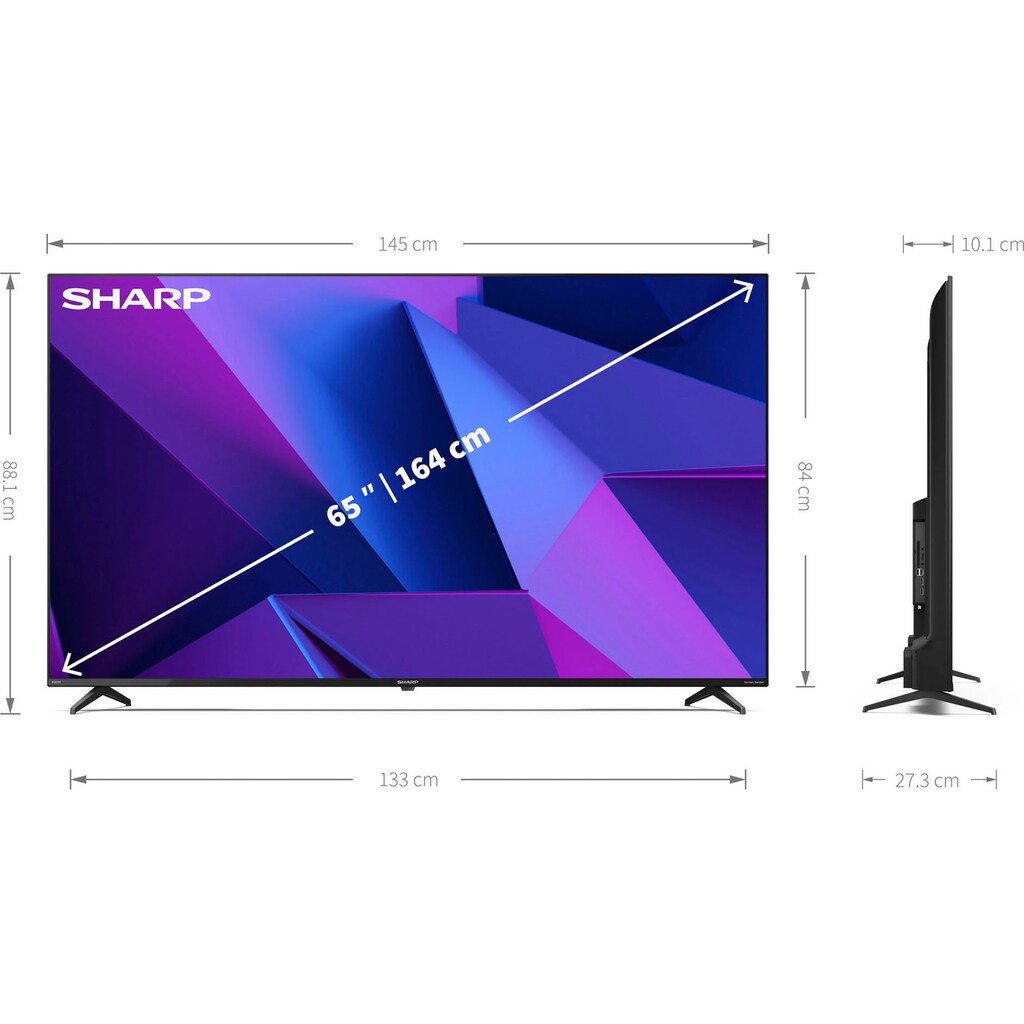 Sharp LED-Fernseher »4T-C65FNx«, 164 cm/65 Zoll, 4K Ultra HD, Android TV-Smart-TV