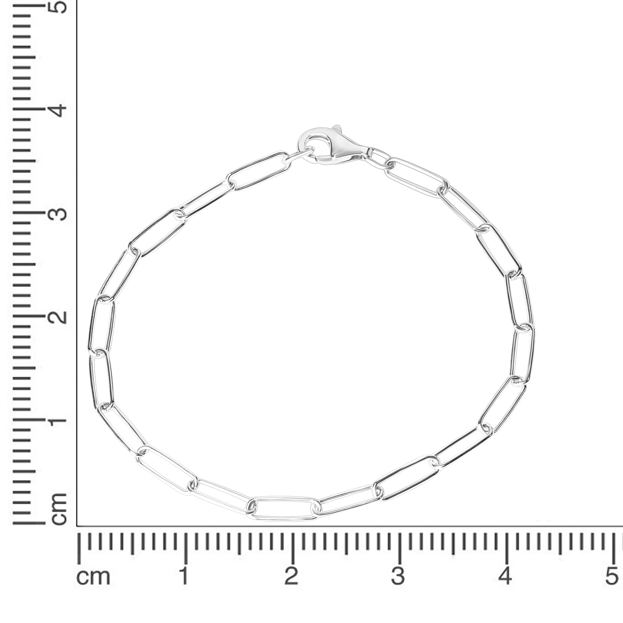 Vivance Armband »925/- Sterlingsilber Gliederarmband glanz weiß 19 cm«