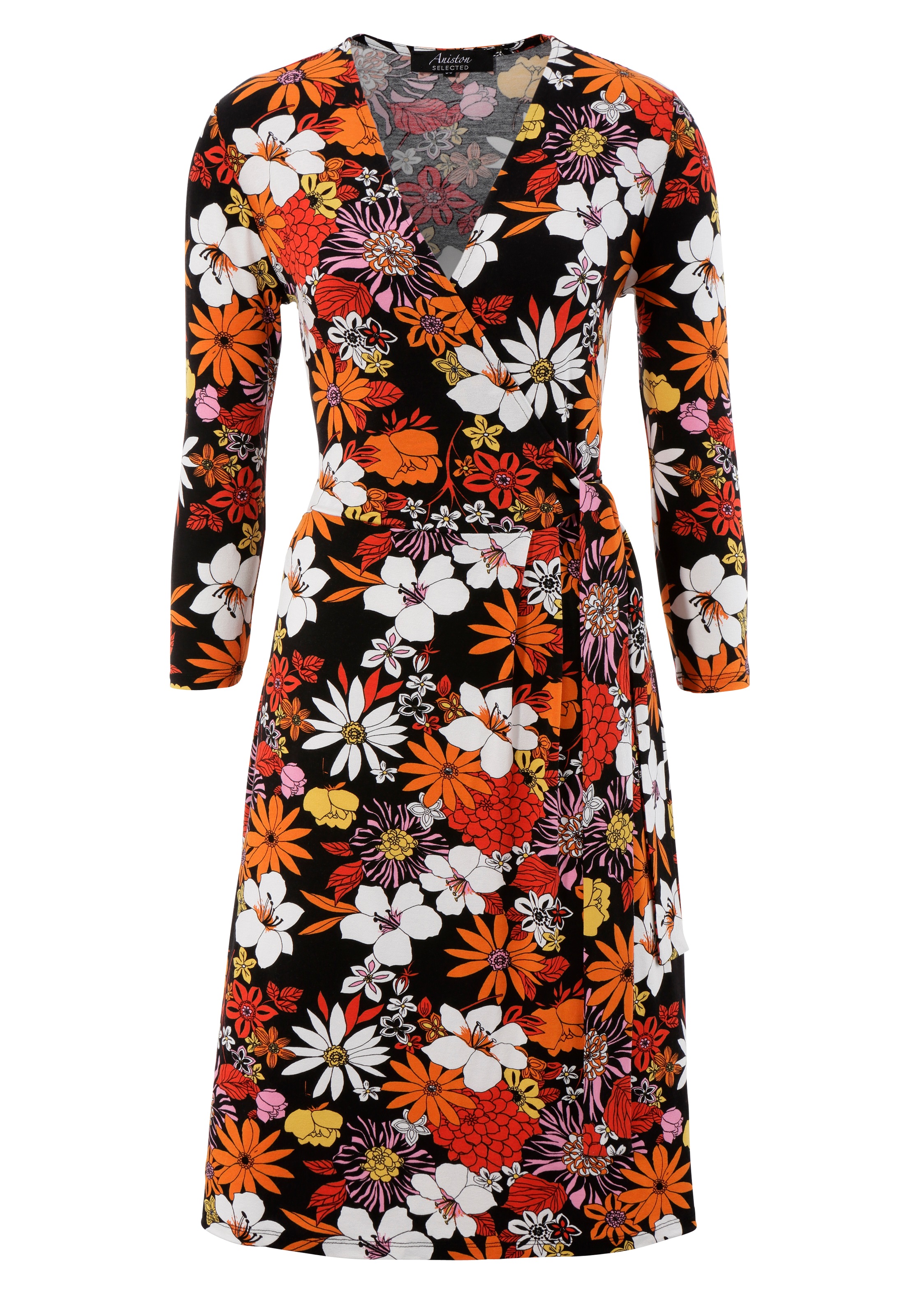 Aniston SELECTED Jerseykleid mit farbenfrohem Blumendruck