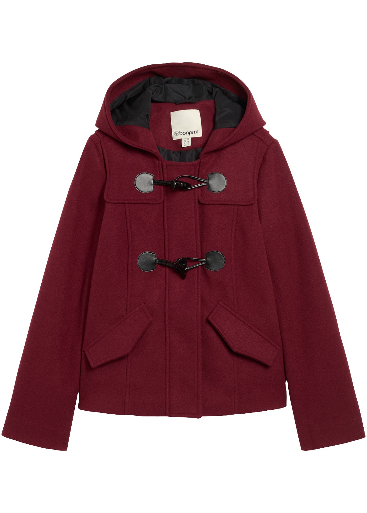 bonprix Outdoorjacke als Duffle-Jacke, aus Wollimitat, gerade Passform, casualer Stil