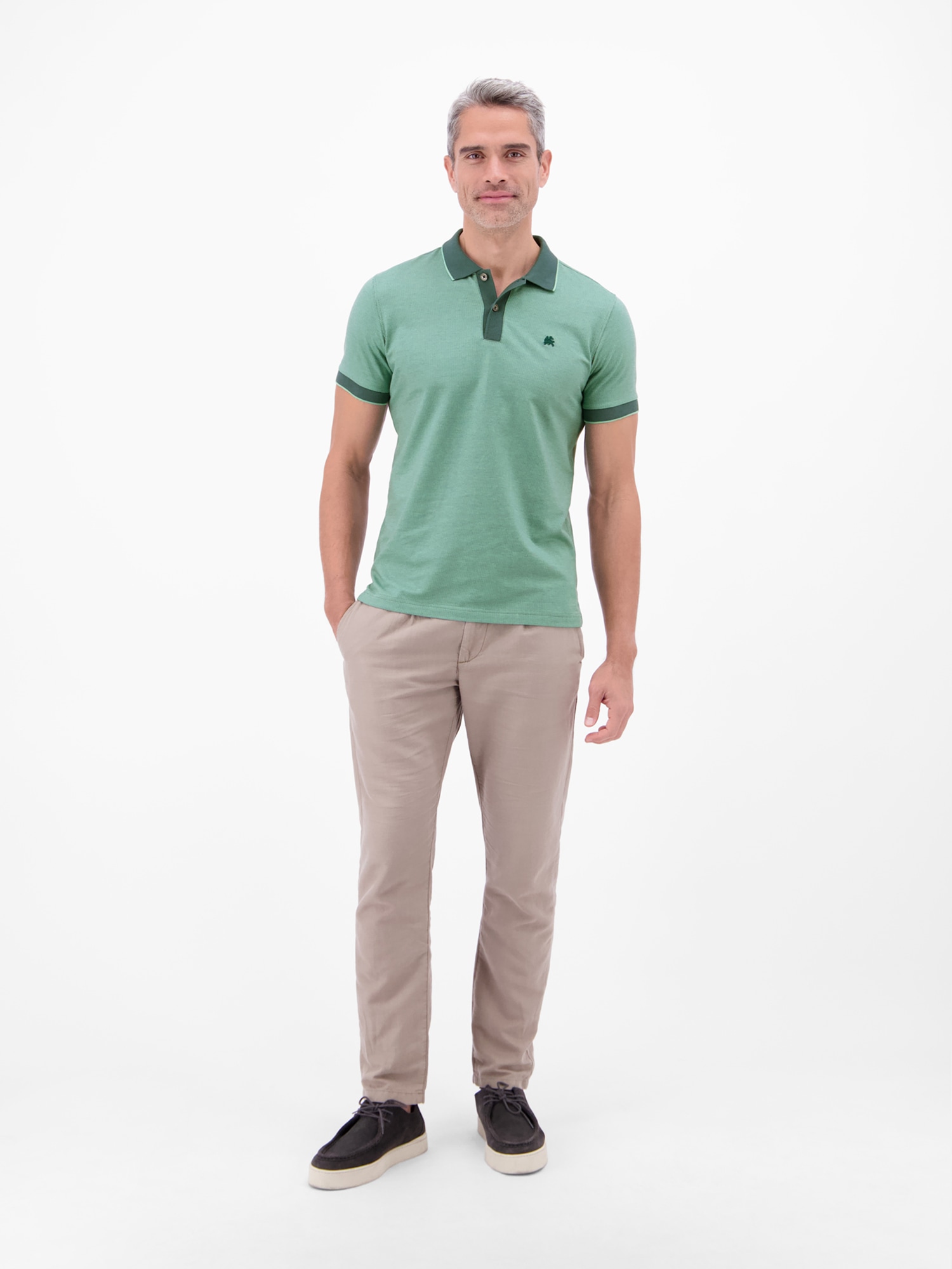 LERROS Poloshirt »Poloshirt in 2-Tone-Optik«