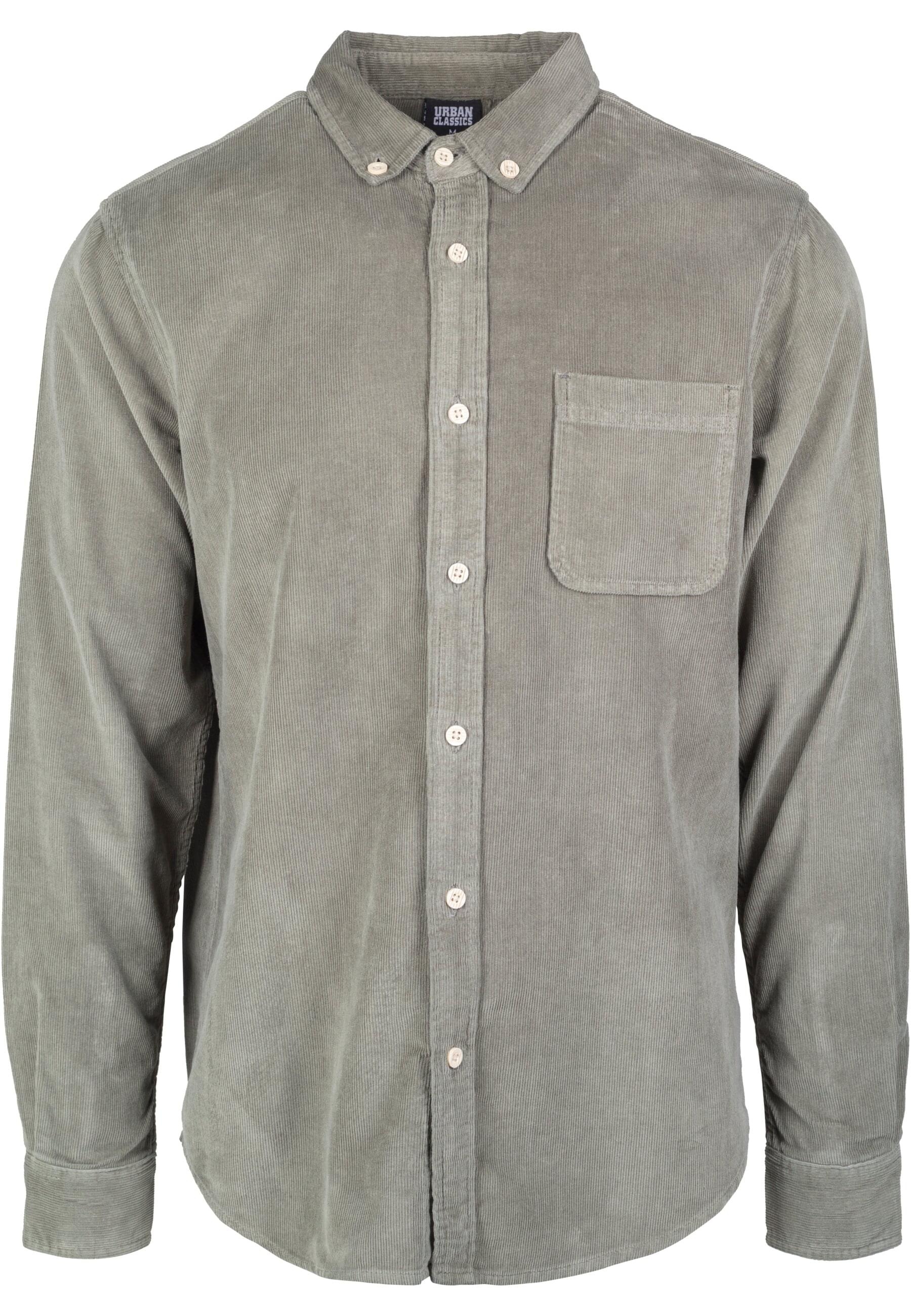 URBAN CLASSICS Langarmhemd "Urban Classics Herren Corduroy Shirt", (1 tlg.)