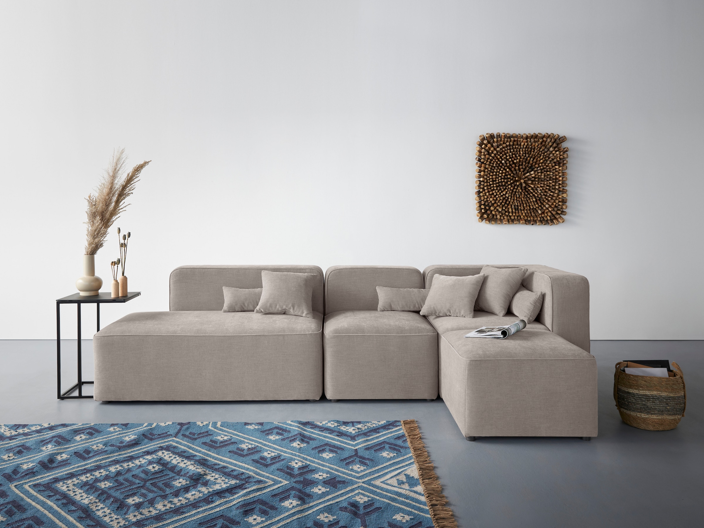 Home affaire Ecksofa "Sundstrup L-Form" Modulserie, individuelle Zusammenst günstig online kaufen